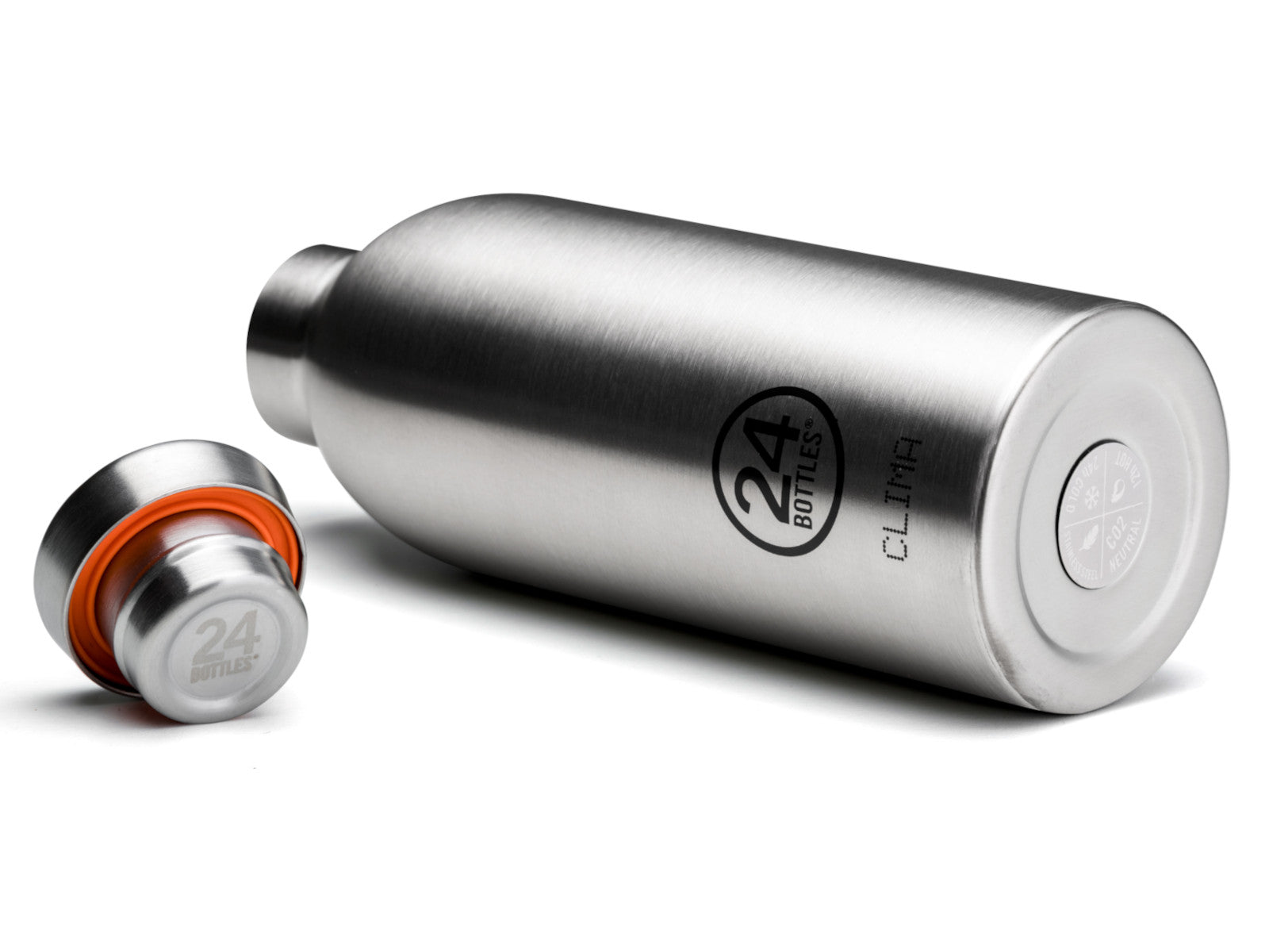 24Bottles Clima Bottle Brushed Steel 500ml - Produktbild 3