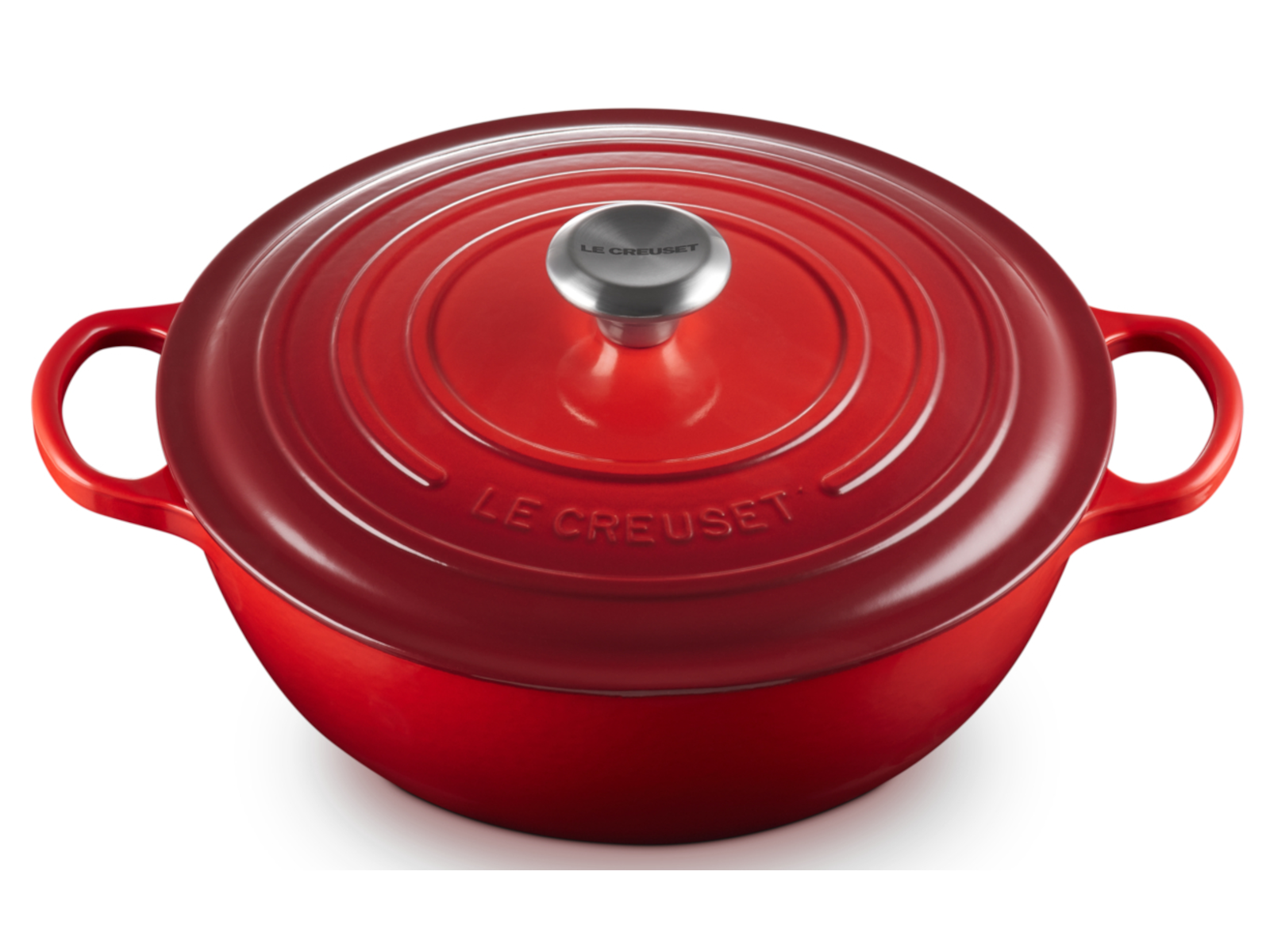 Le Creuset Bräter La Marmite Signature rund kirschrot 28cm - Produktbild 2