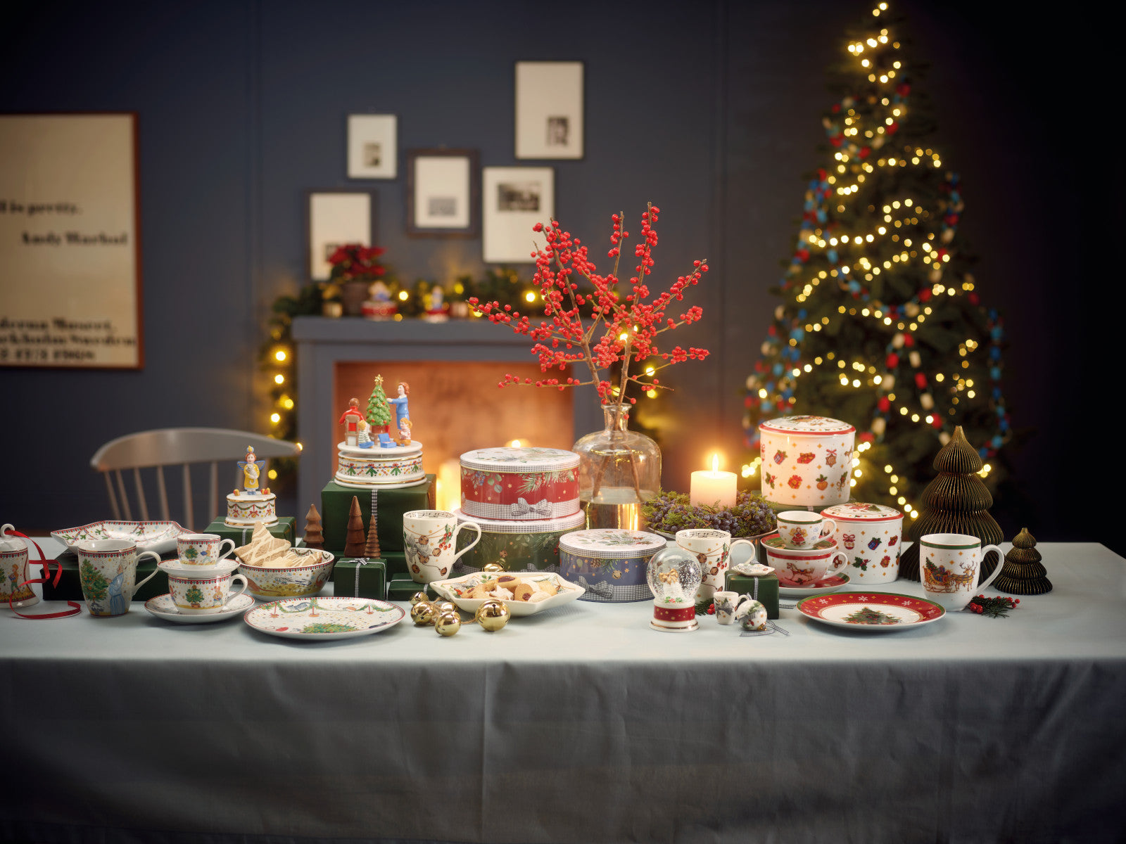 Hutschenreuther Sammelkollektion 2024 Weihnachtsleuchten Servietten 33x33cm - Produktbild 3