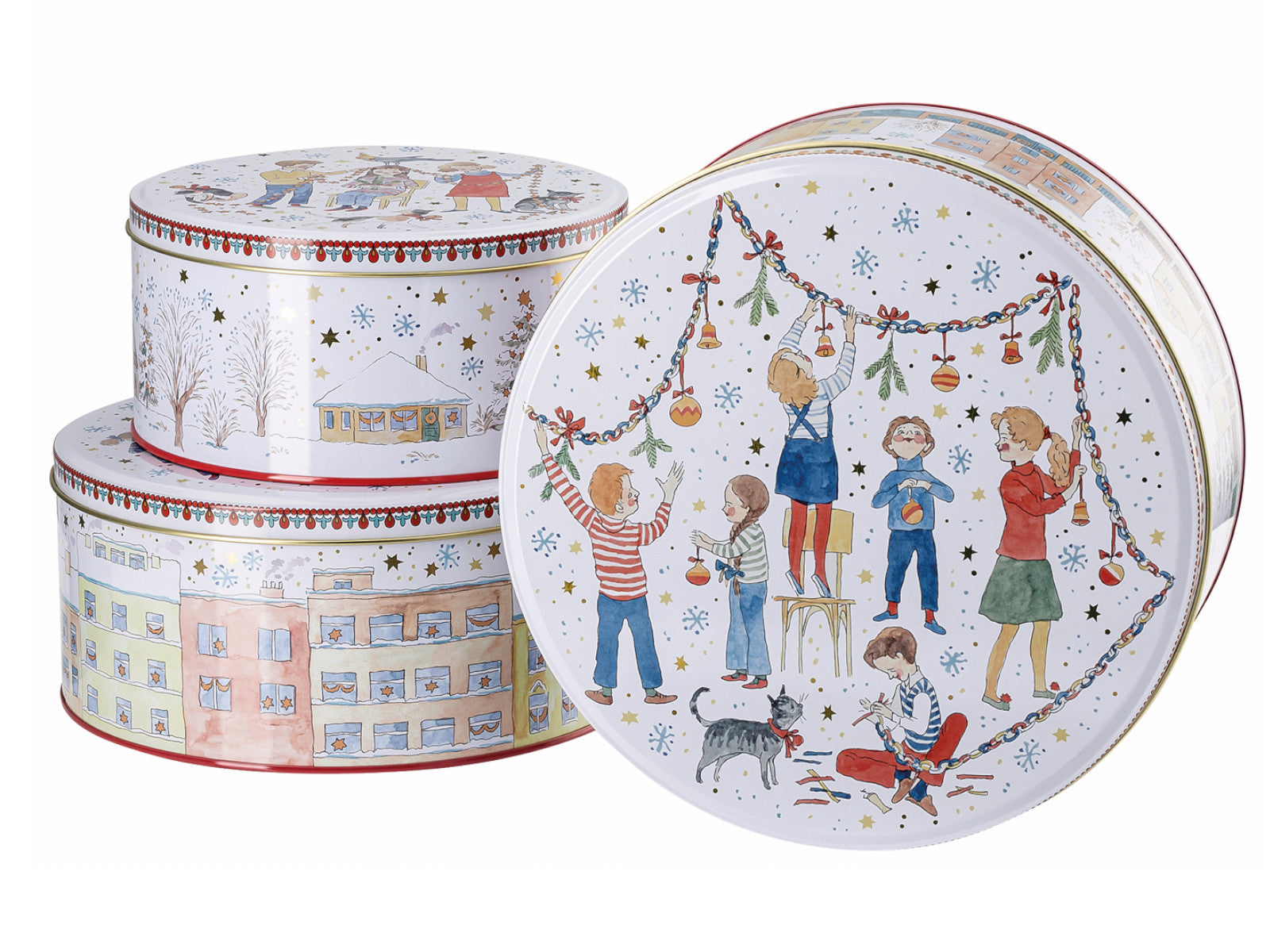 Hutschenreuther Sammelkollektion 2024 Weihnachtsleuchten Plätzchendosen Set3