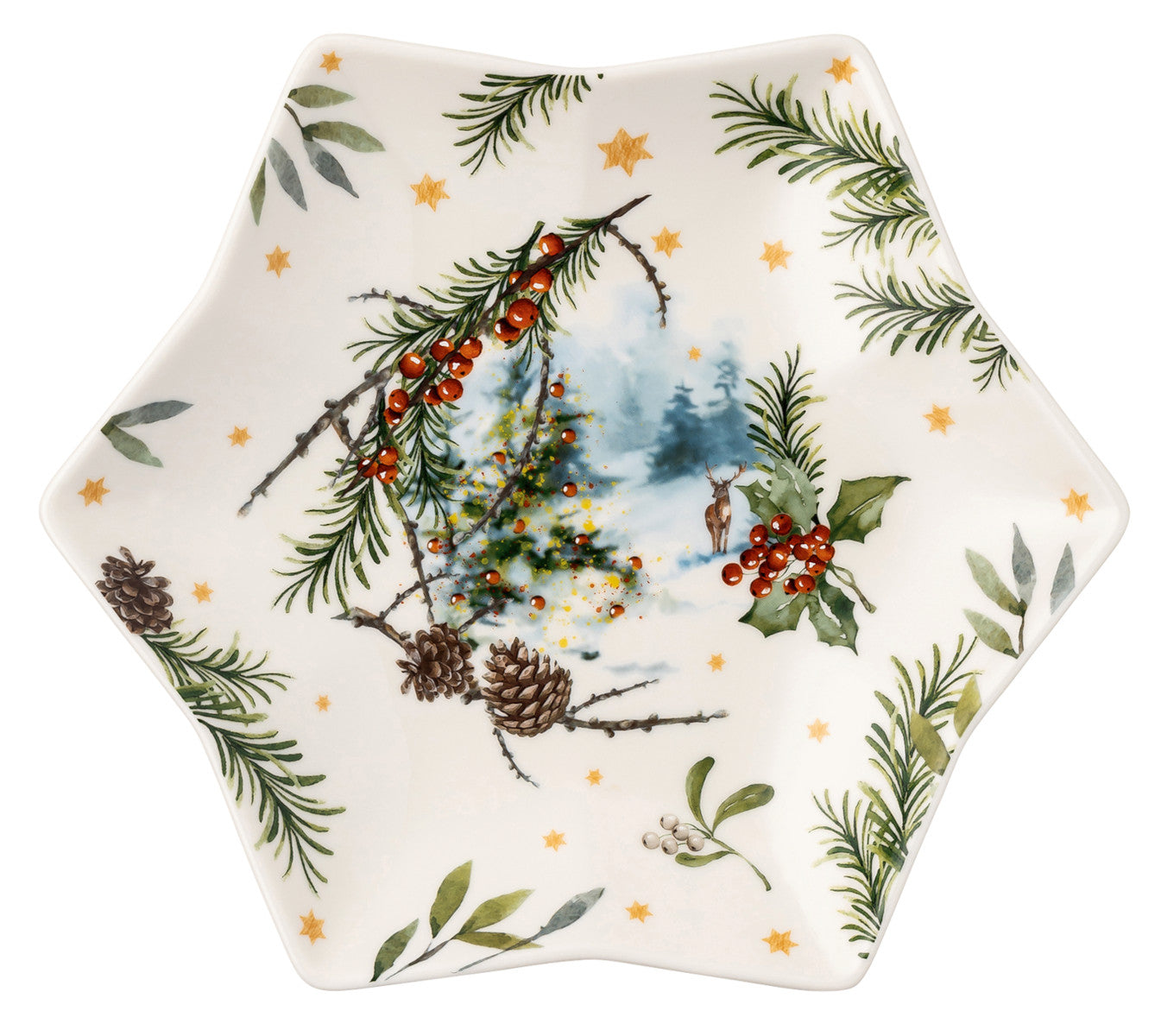 Hutschenreuther Sammelserie 2023 Am Weihnachtsbaum Sternschale 24cm