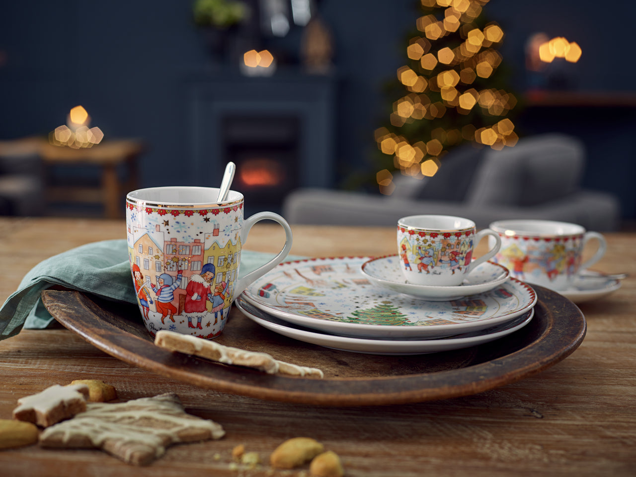 Hutschenreuther Sammelkollektion 2023 Weihnachtsklänge II Teller flach 22cm - Produktbild 3