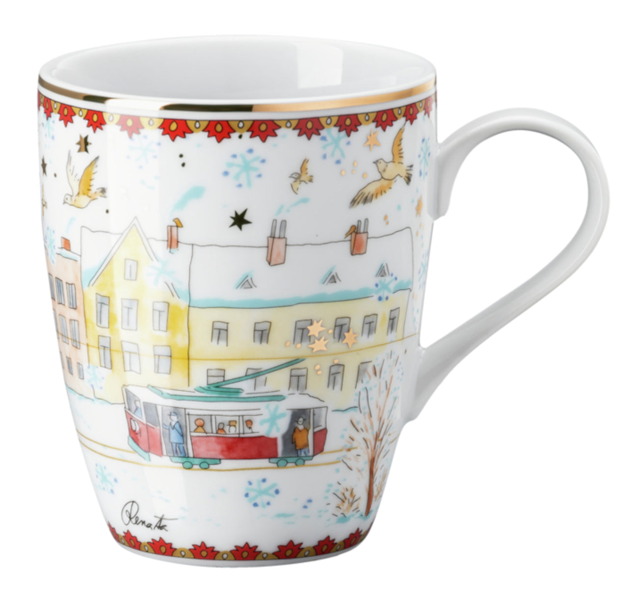 Hutschenreuther Sammelkollektion 2023 Weihnachtsklänge II Becher mit Henkel 360ml