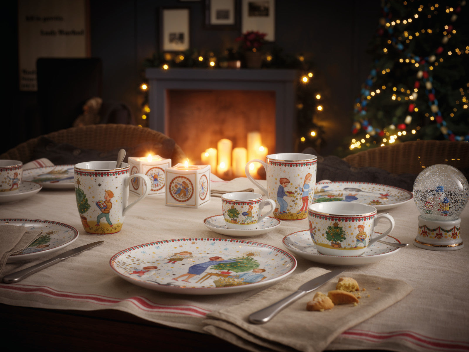 Hutschenreuther Sammelkollektion 2024 Weihnachtsleuchten Servietten 33x33cm - Produktbild 4