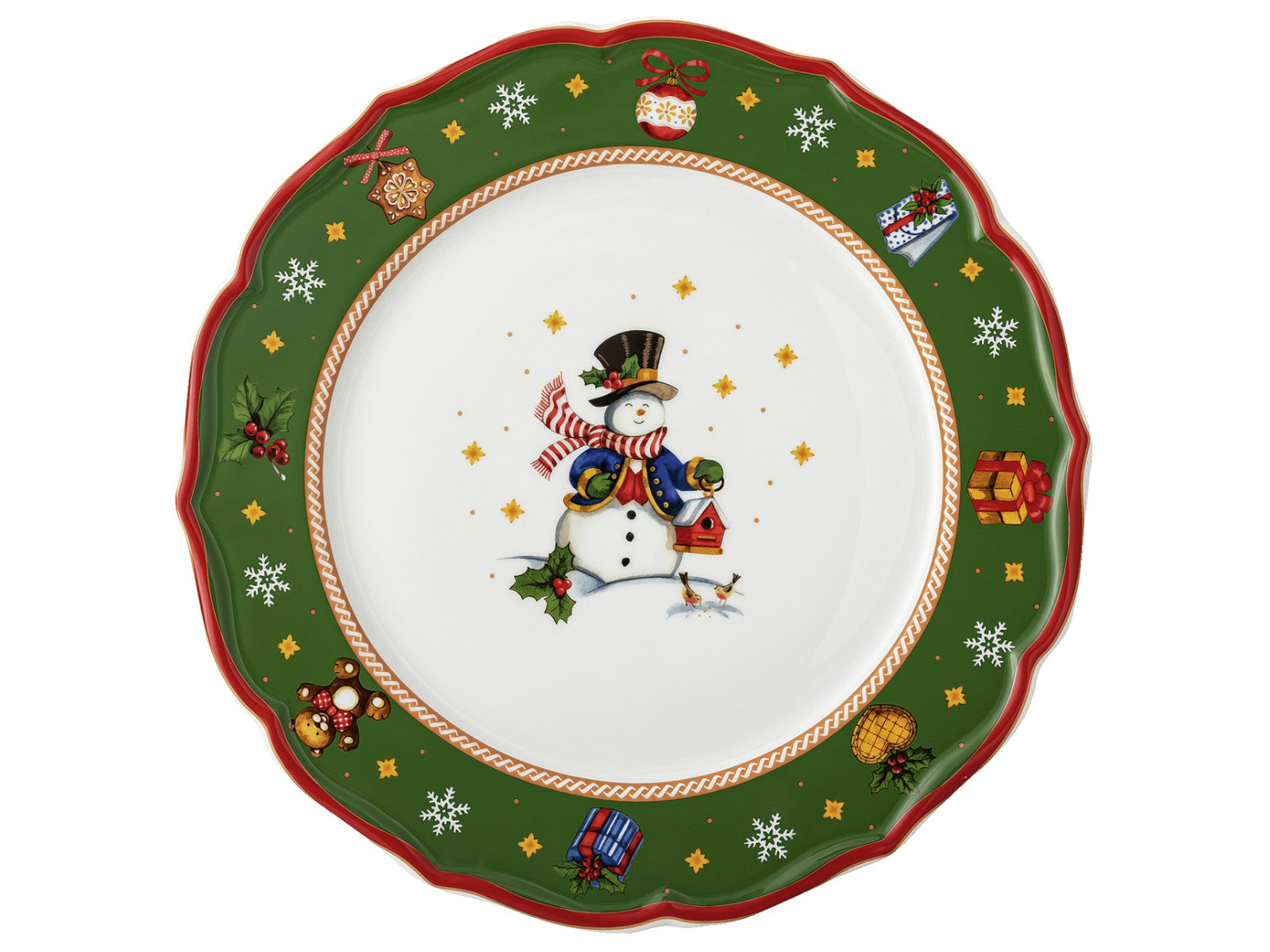 Hutschenreuther Happy Wintertime Green Teller flach 33cm