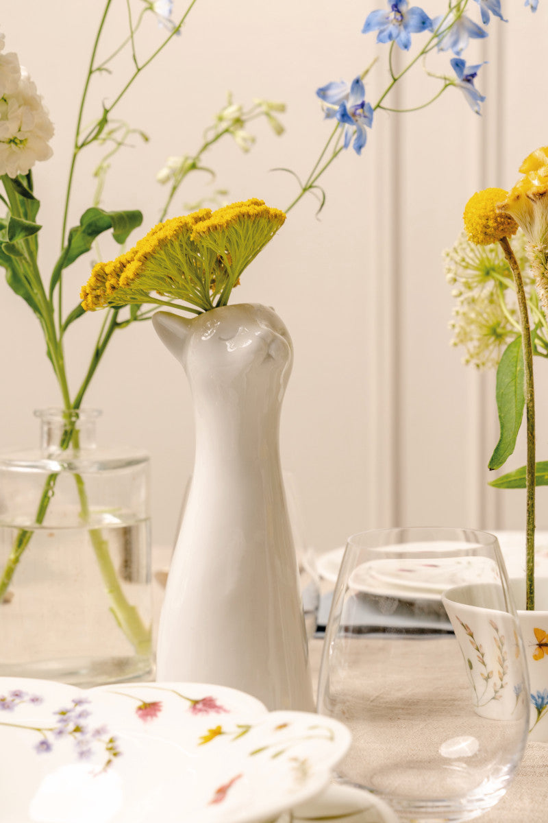 Hutschenreuther Katzen-Vase Weiss Vase 14 cm - Produktbild 6