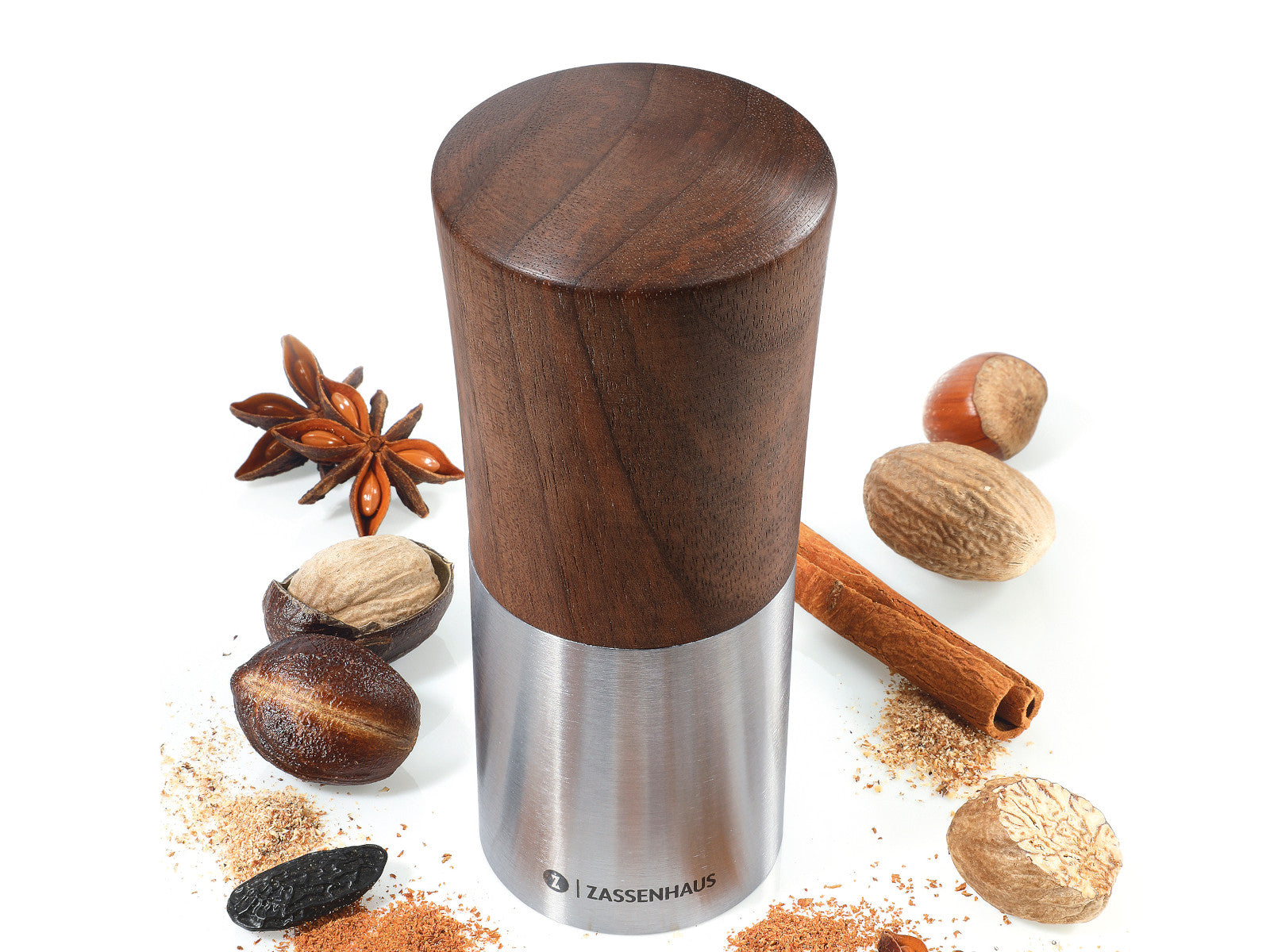 Zassenhaus DUO Gewürzmühle Nussbaum 12 cm - Produktbild 6