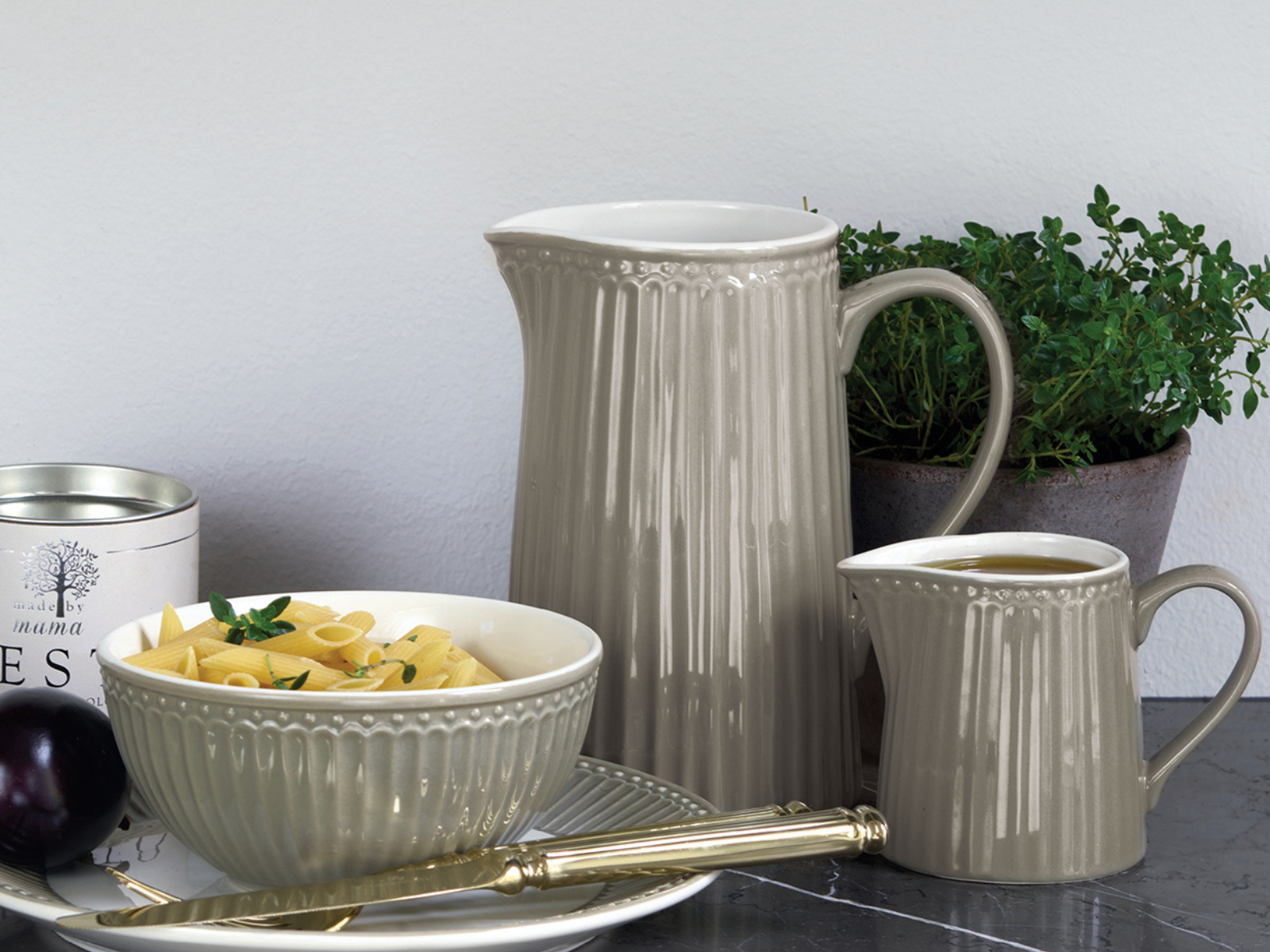 Greengate Alice Müslischale warm grey 14 cm Set6 - Produktbild 2