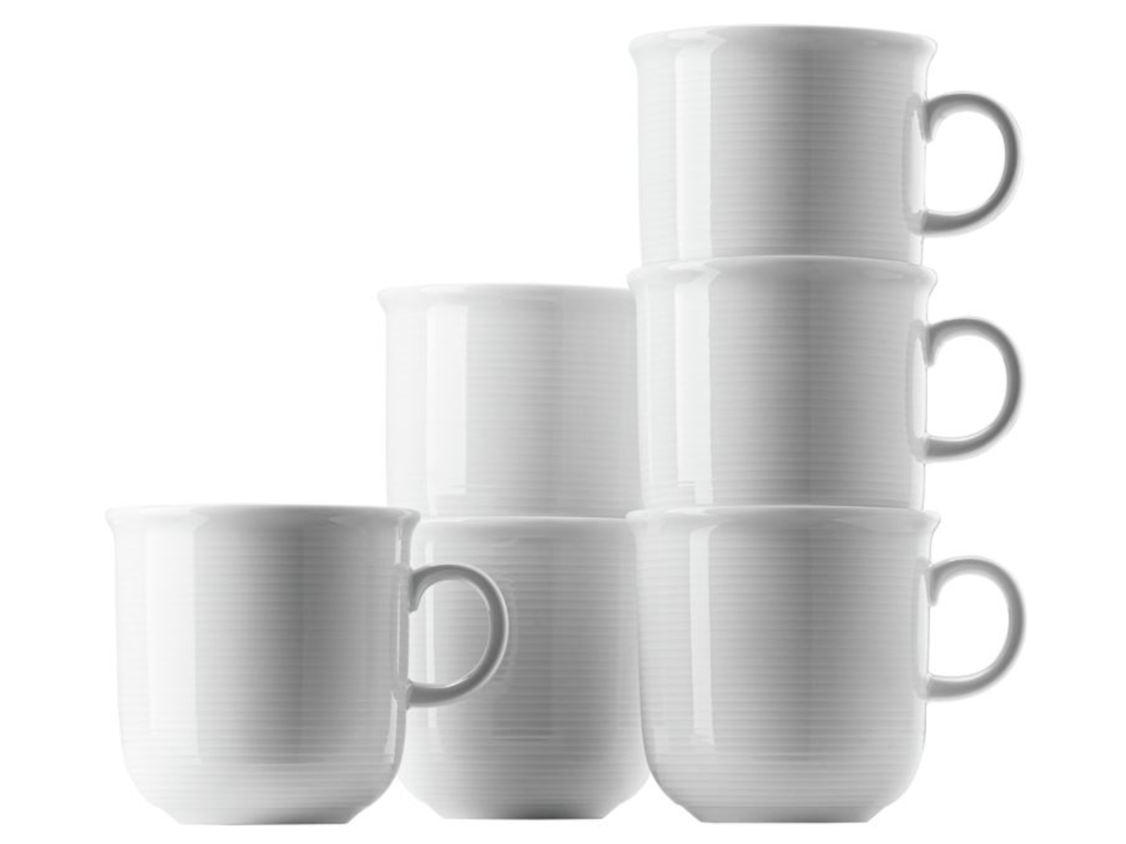 Thomas Trend weiss Becher mit Henkel 0,36 l Set 6tlg