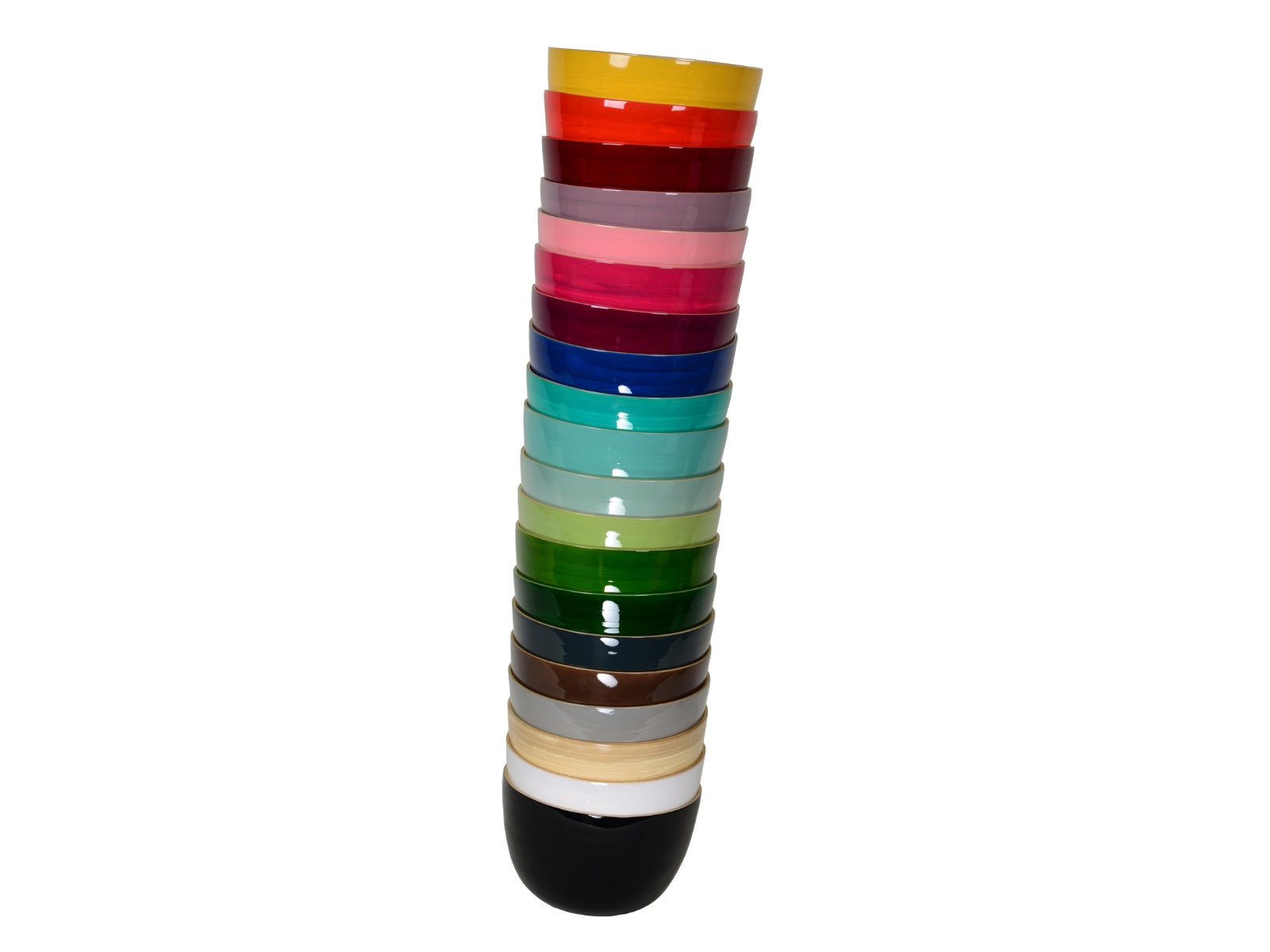 albert L. (punkt) Bambus-Schüssel rot 18x7cm - Produktbild 2