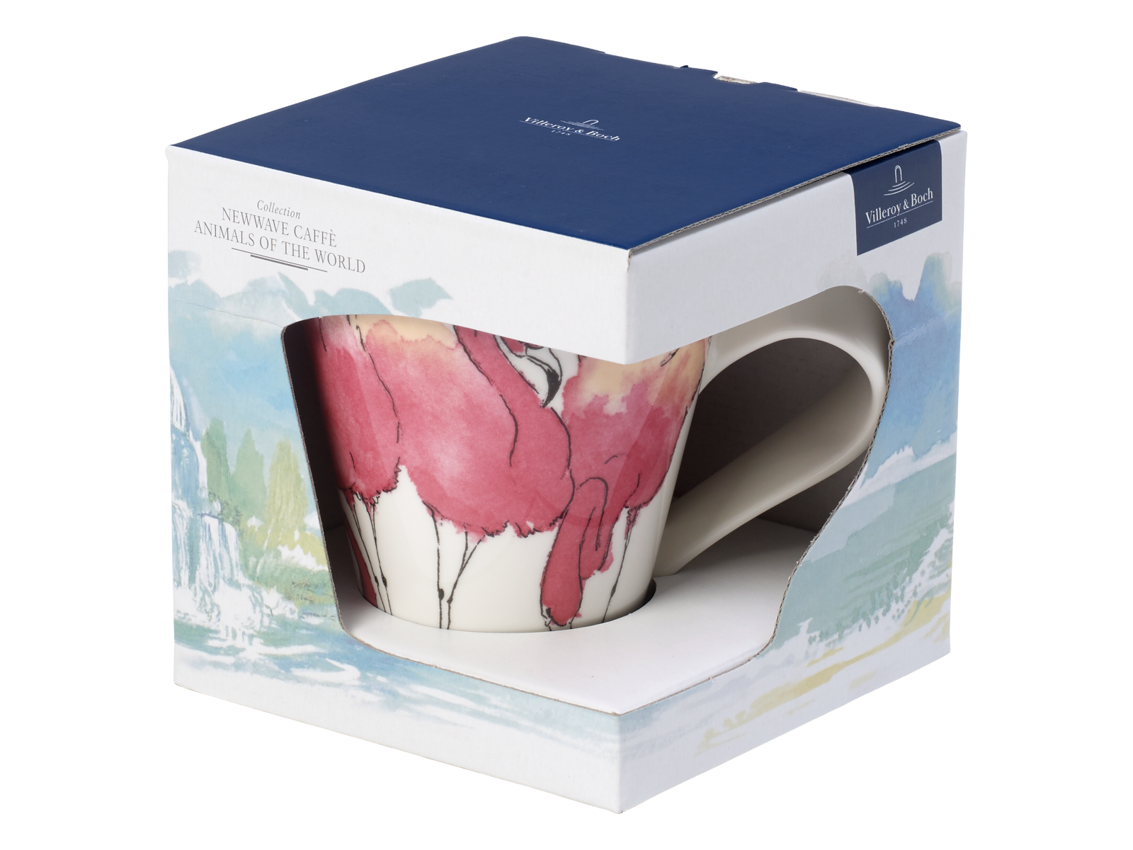 Villeroy & Boch New Wave Caffe Becher mit Henkel Rosa Flamingo - Produktbild 2