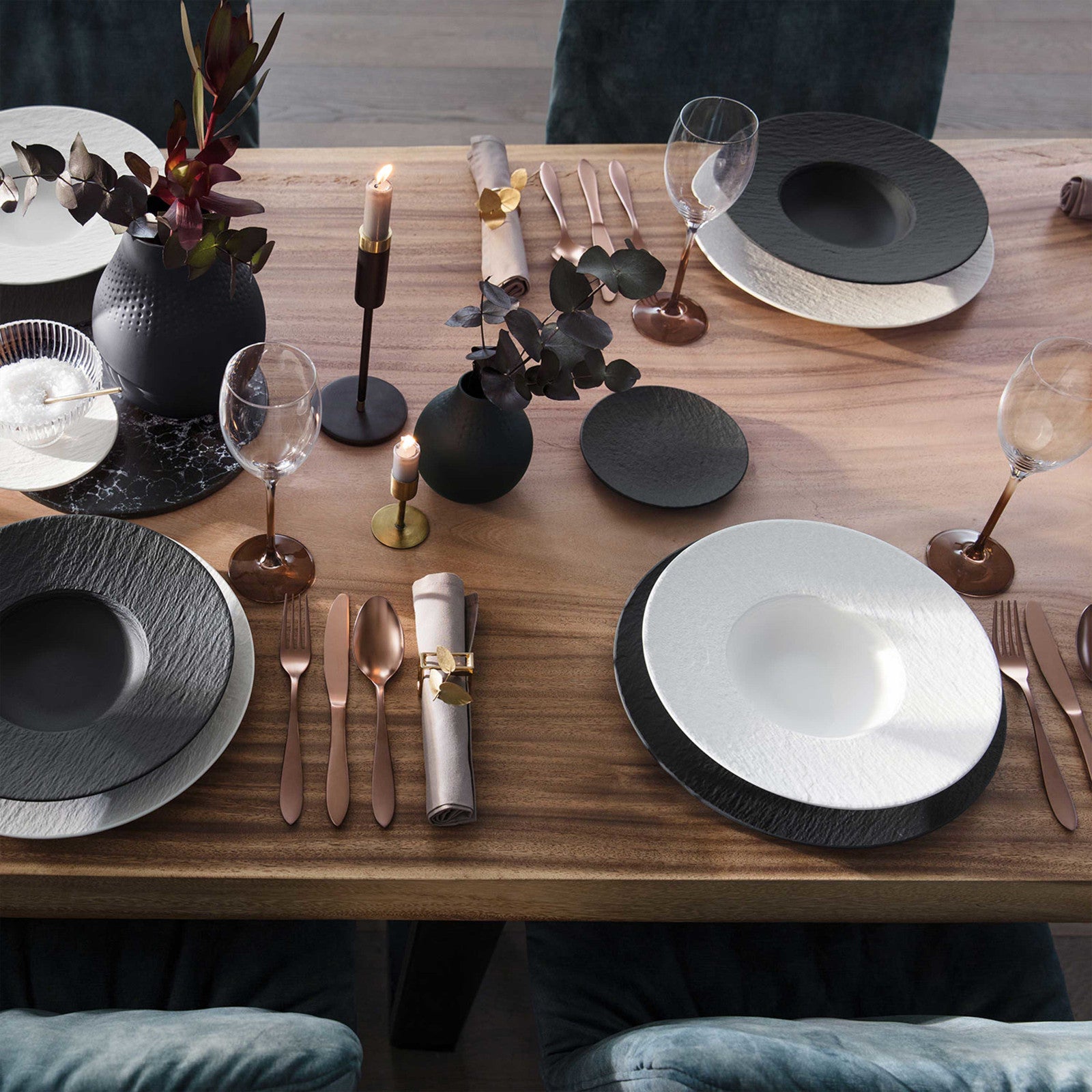 Villeroy & Boch Manufacture Rock blanc Tellerset 6tlg - Produktbild 3