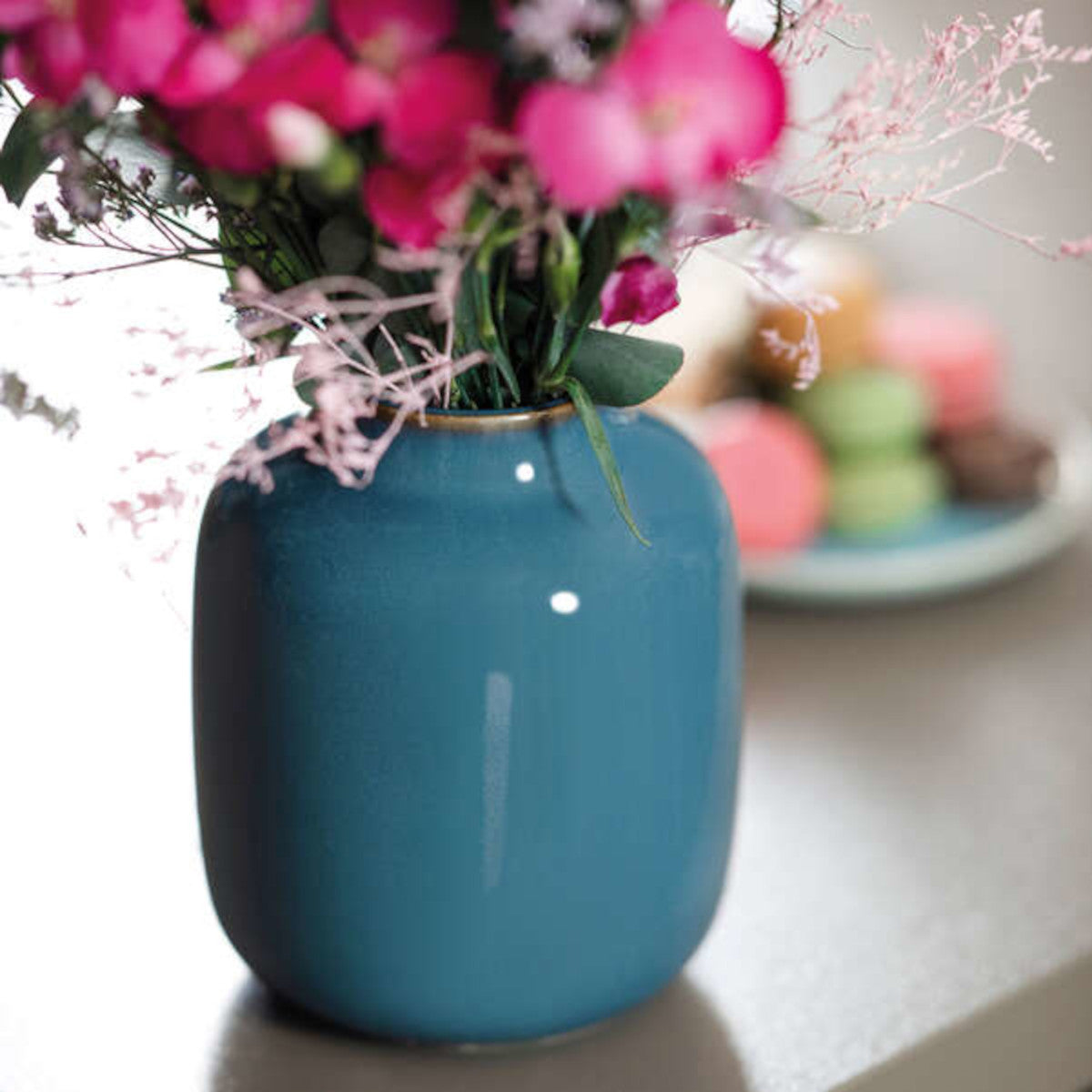 Villeroy & Boch Lave Home Vase Nek bleu uni kl. 12,7x12,7x15,3 cm - Produktbild 2