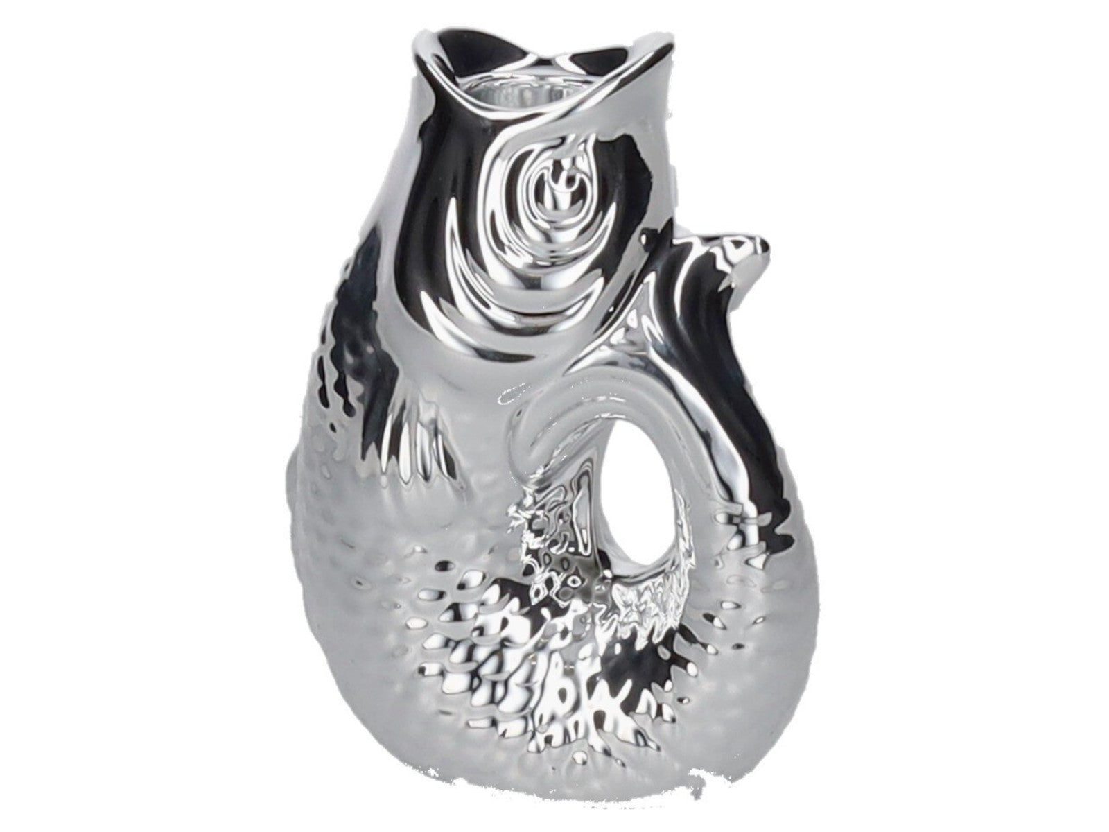 Giftcompany Monsieur Carafon Kerzenhalter Fisch XS silber 12,7cm