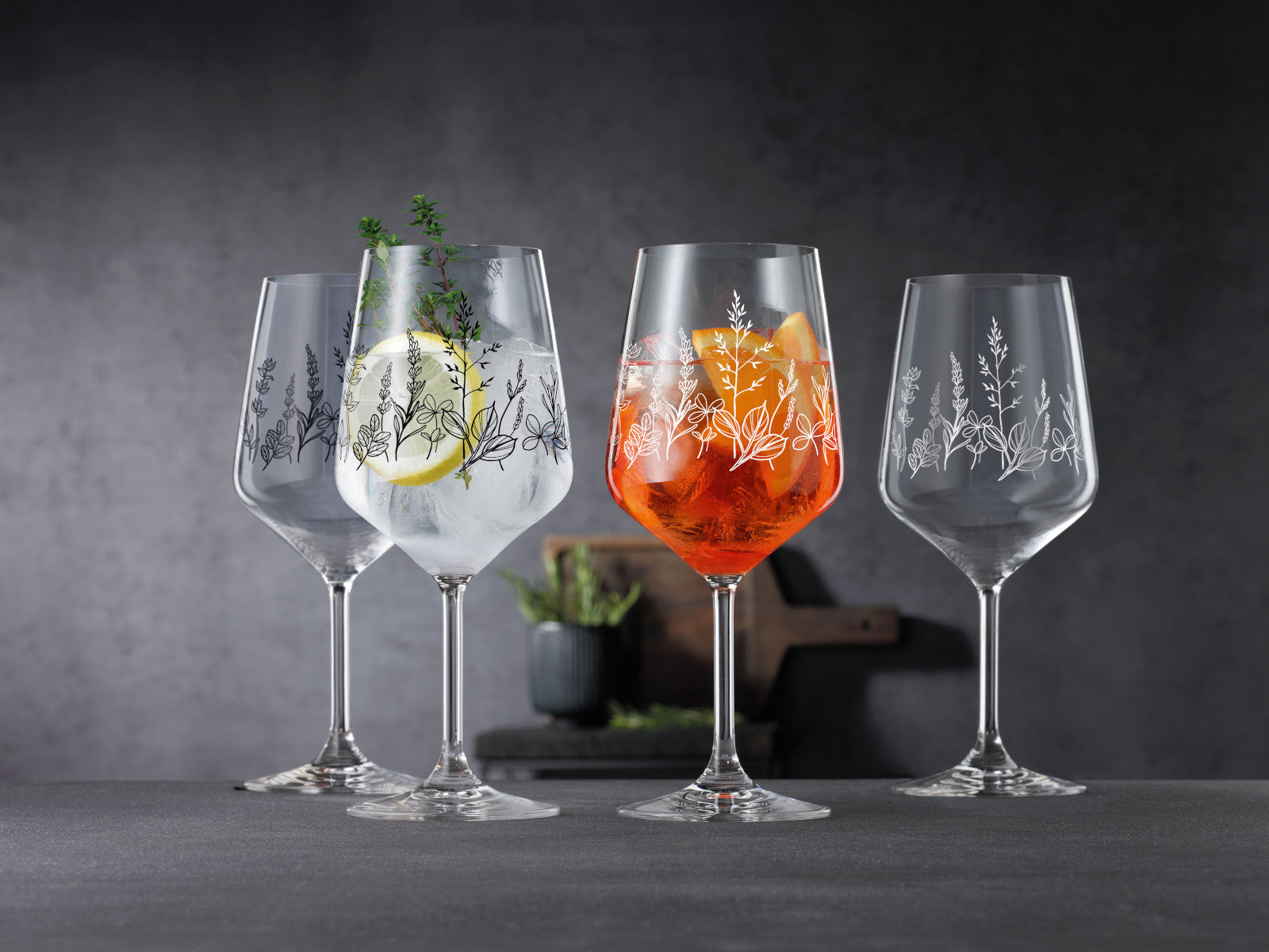 Nachtmann Tattoo Botanical Wein/Spritzglas Black Set 2tlg - Produktbild 4