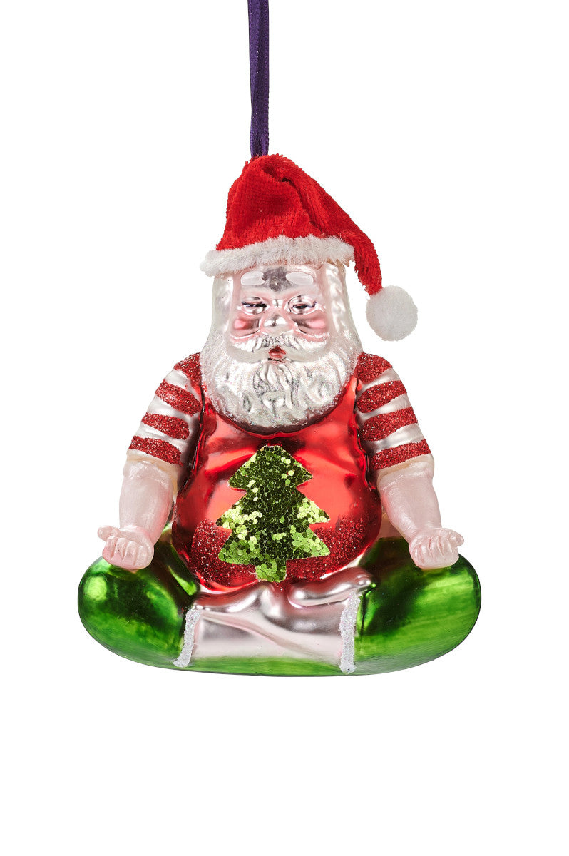 Giftcompany Hänger meditierender Santa rot/grün 5,4cm (1 Stück) - Produktbild 1