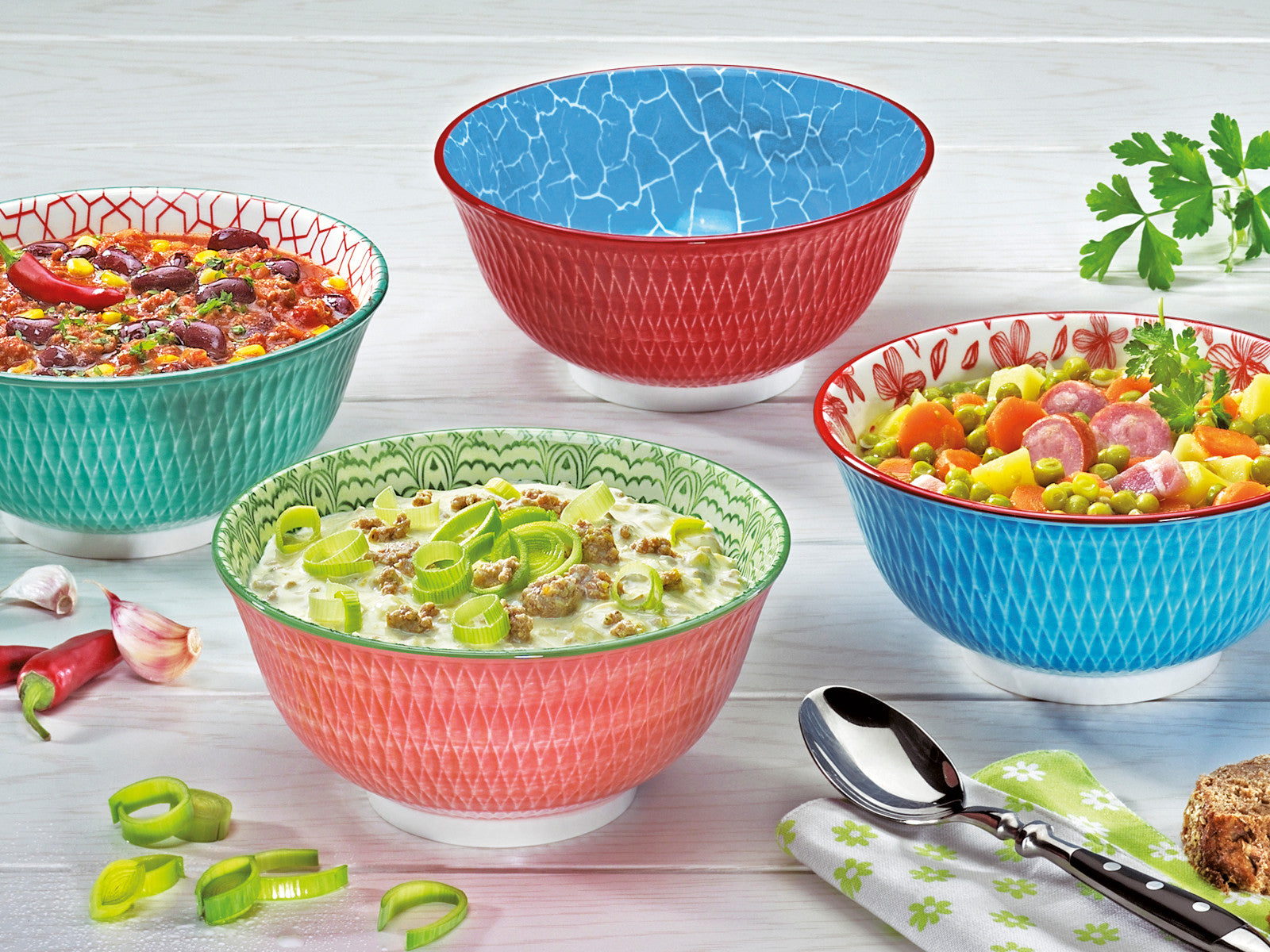 cilio AMICI Bowl Rauten türkis 18 cm - Produktbild 2