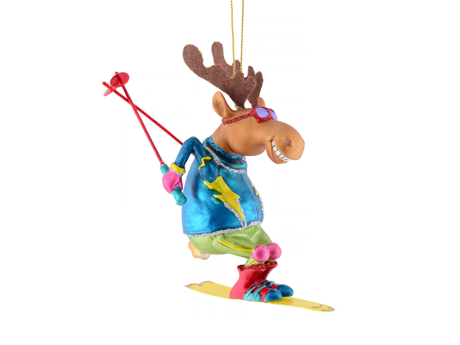 Giftcompany Hänger Skifahrer Elch 8cm (1 Stück) - Produktbild 1