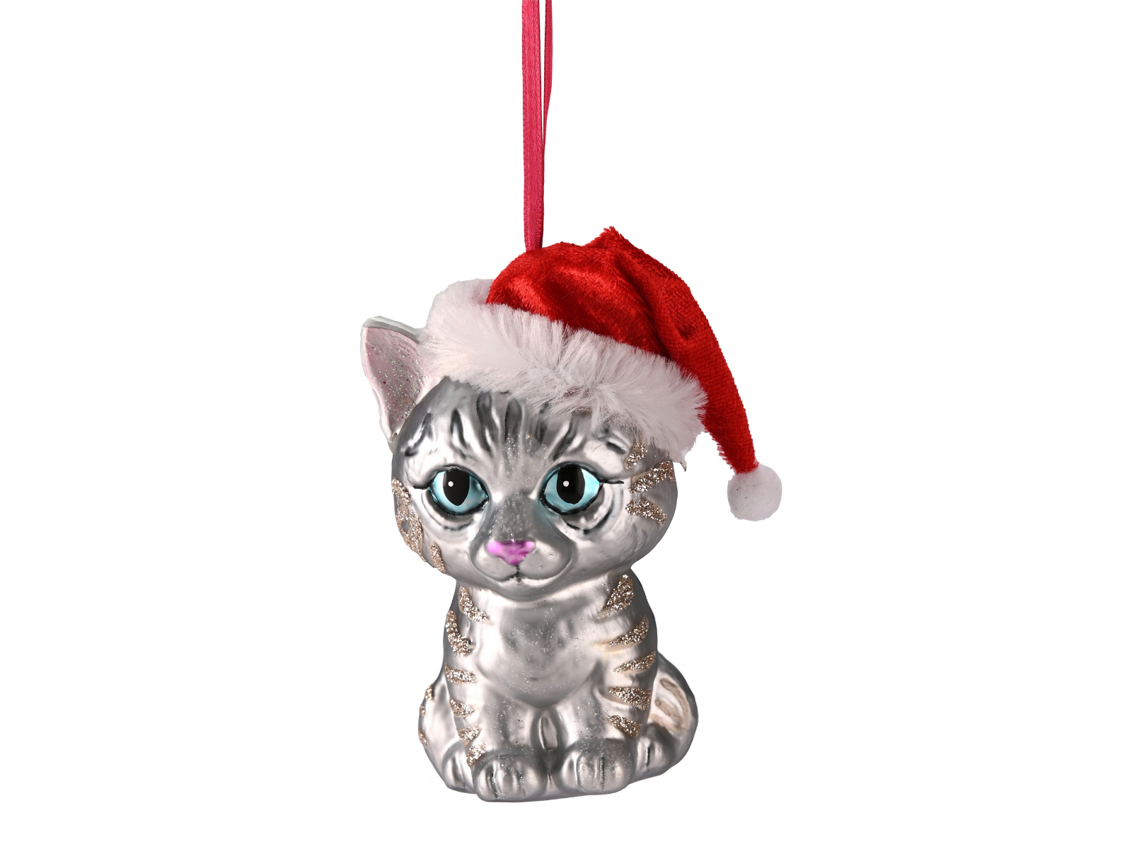 Giftcompany Hänger Katze mit Weihnachtsmütze 11,1cm (1 Stück) - Produktbild 1