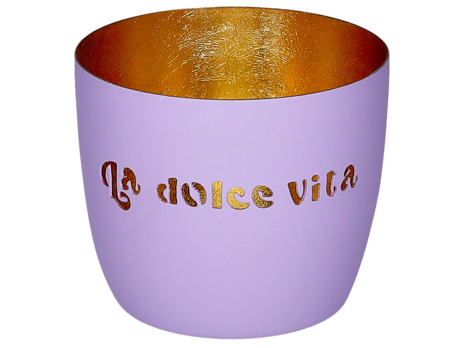 Giftcompany Madras Windlicht M La dolce vita lila/gold 8,5cm