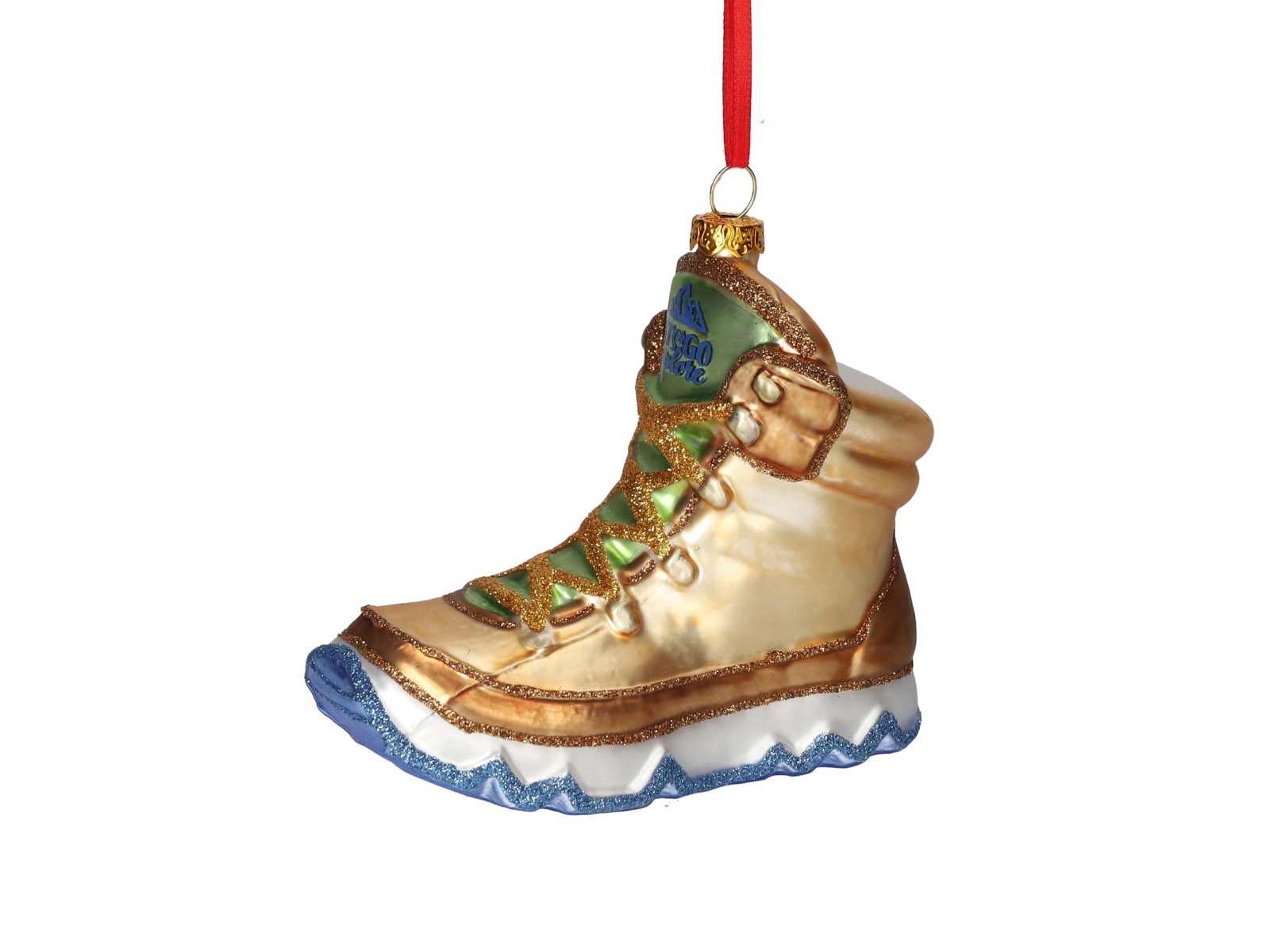 Giftcompany Hänger Wanderschuh gold/blau 11,5cm (1 Stück) - Produktbild 1
