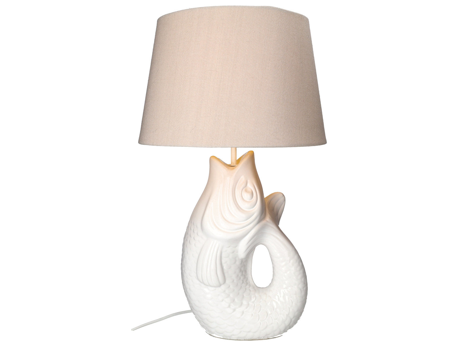 Giftcompany Monsieur Carafon Fisch Lampe L weiß 52cm