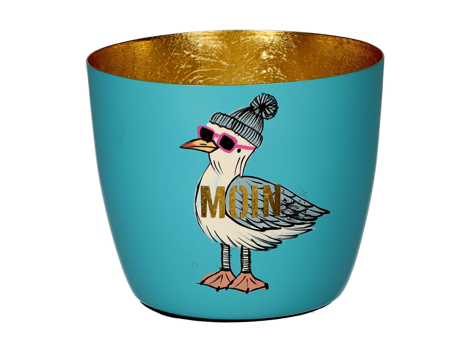 Giftcompany Madras Windlicht M Moin türkis/gold 8,5cm
