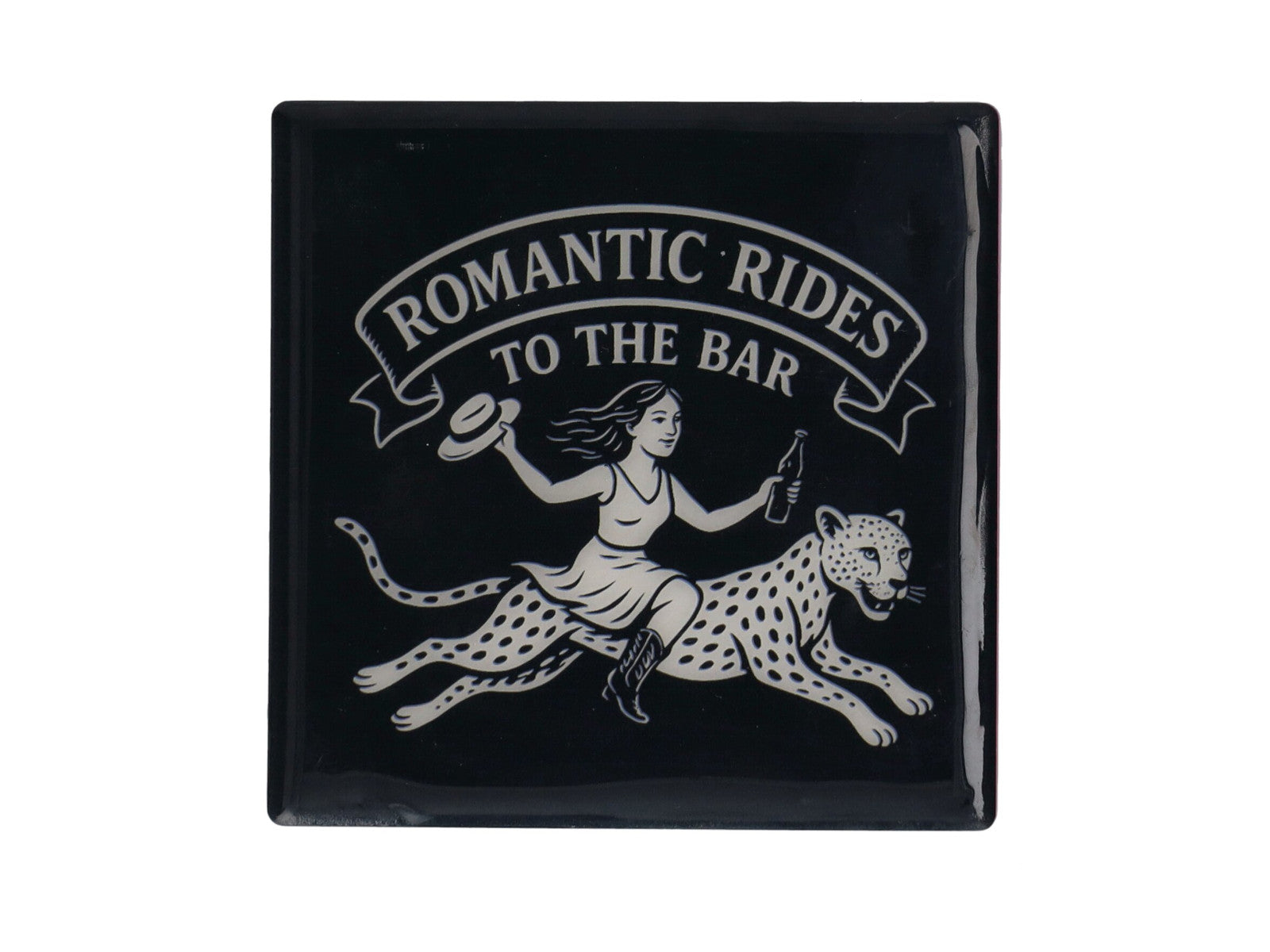 Giftcompany Love Tiles Untersetzer Romantic Rides schwarz 11x11cm