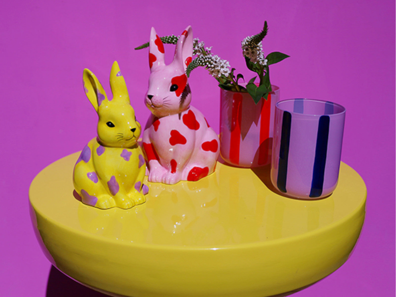 Giftcompany Mignon Vase Hase Leo S gelb/lila 9cm - Produktbild 2