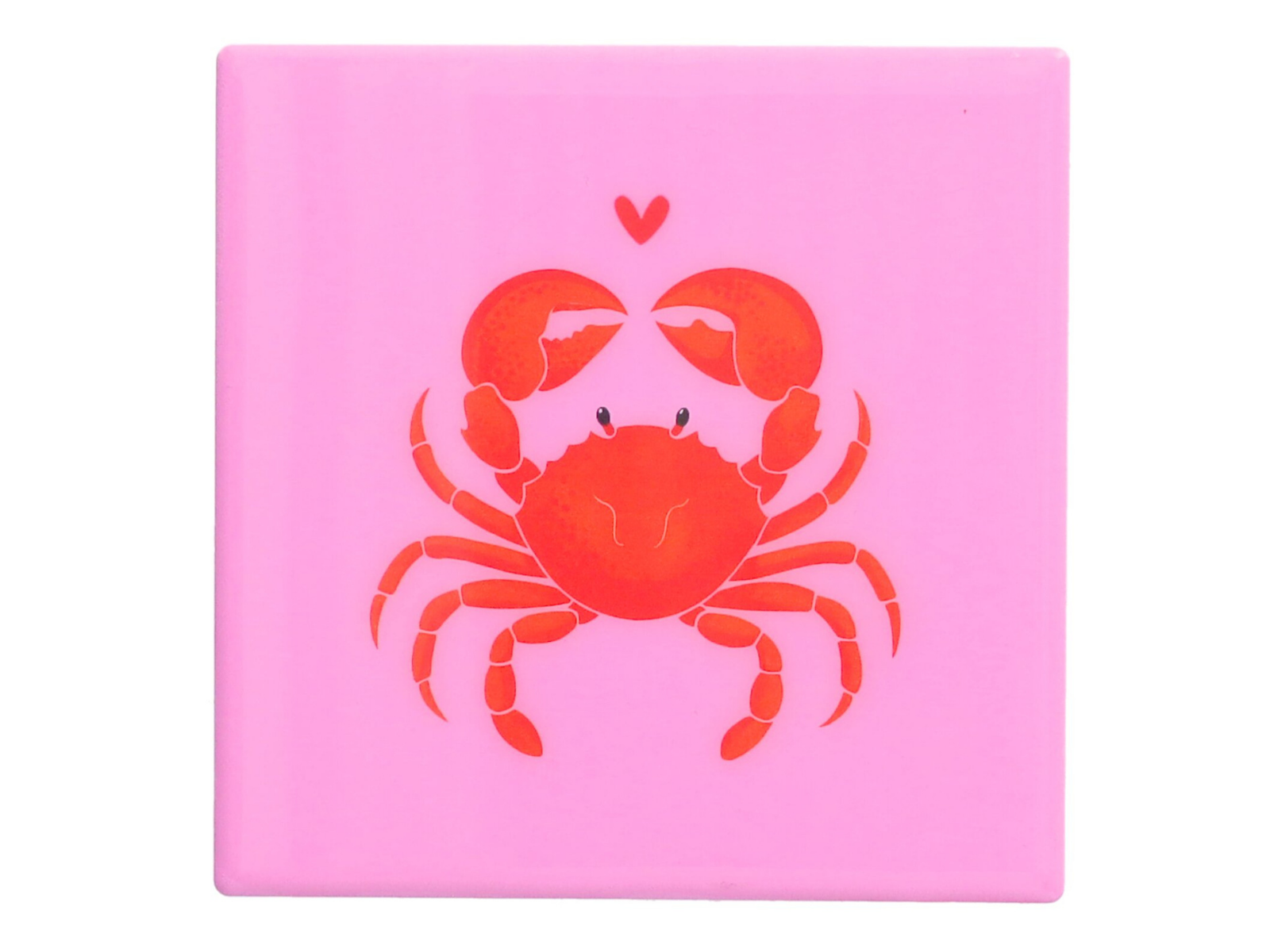 Giftcompany Love Tiles Untersetzer Krebs rosa 11x11cm