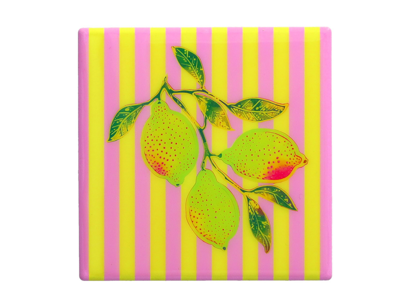Giftcompany Love Tiles Untersetzer Zitrone gelb/rosa 11x11cm