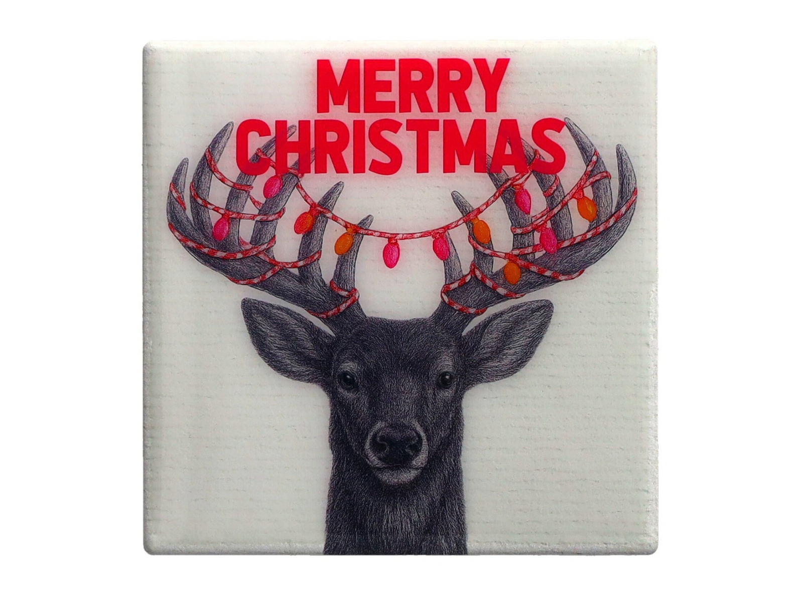 Giftcompany Love Tiles Untersetzer Merry Christmas grau/pink 11x11cm - Produktbild 1