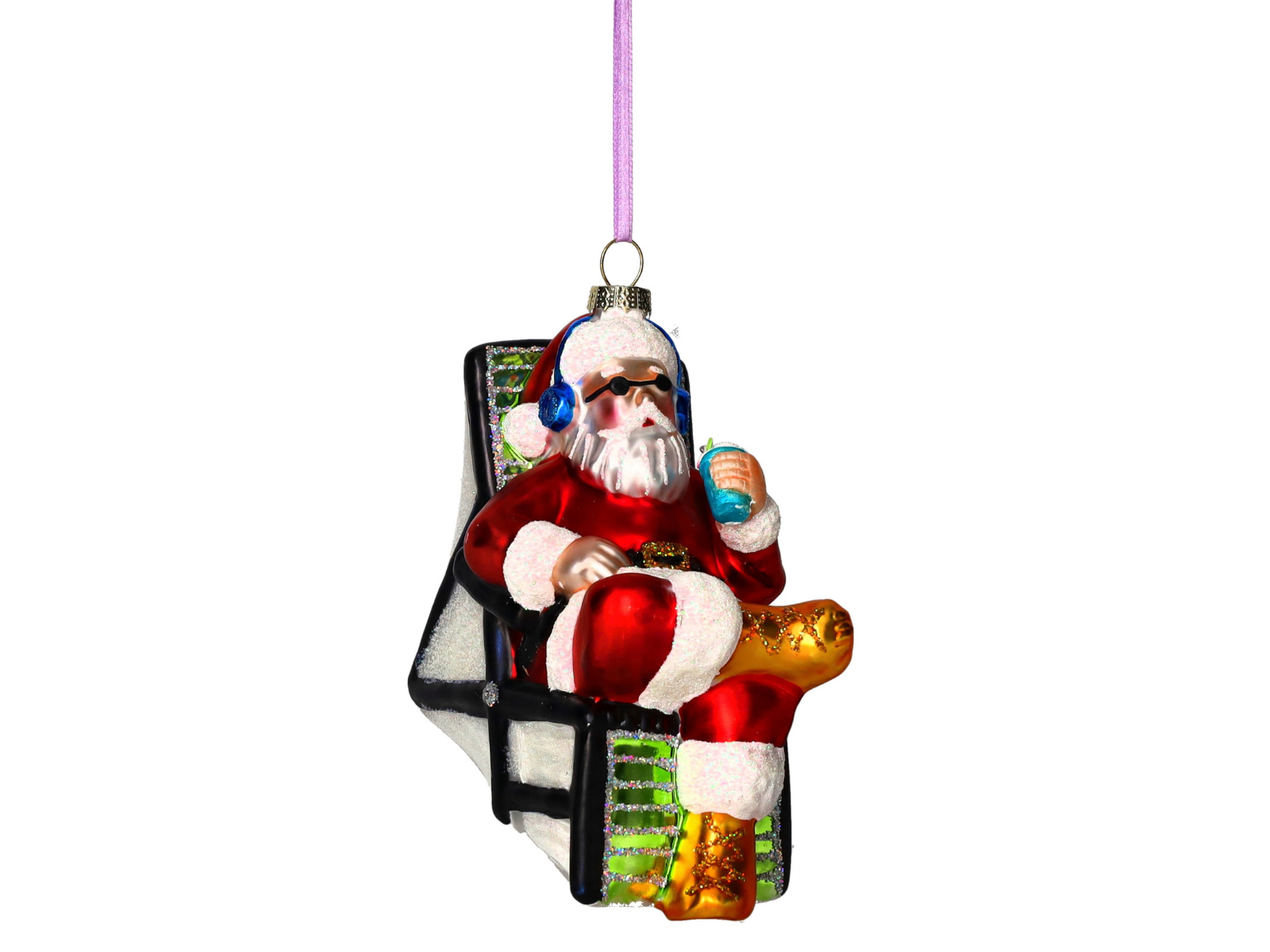 Giftcompany Hänger Santa im Stuhl mit Drink rot 11cm (1 Stück) - Produktbild 1