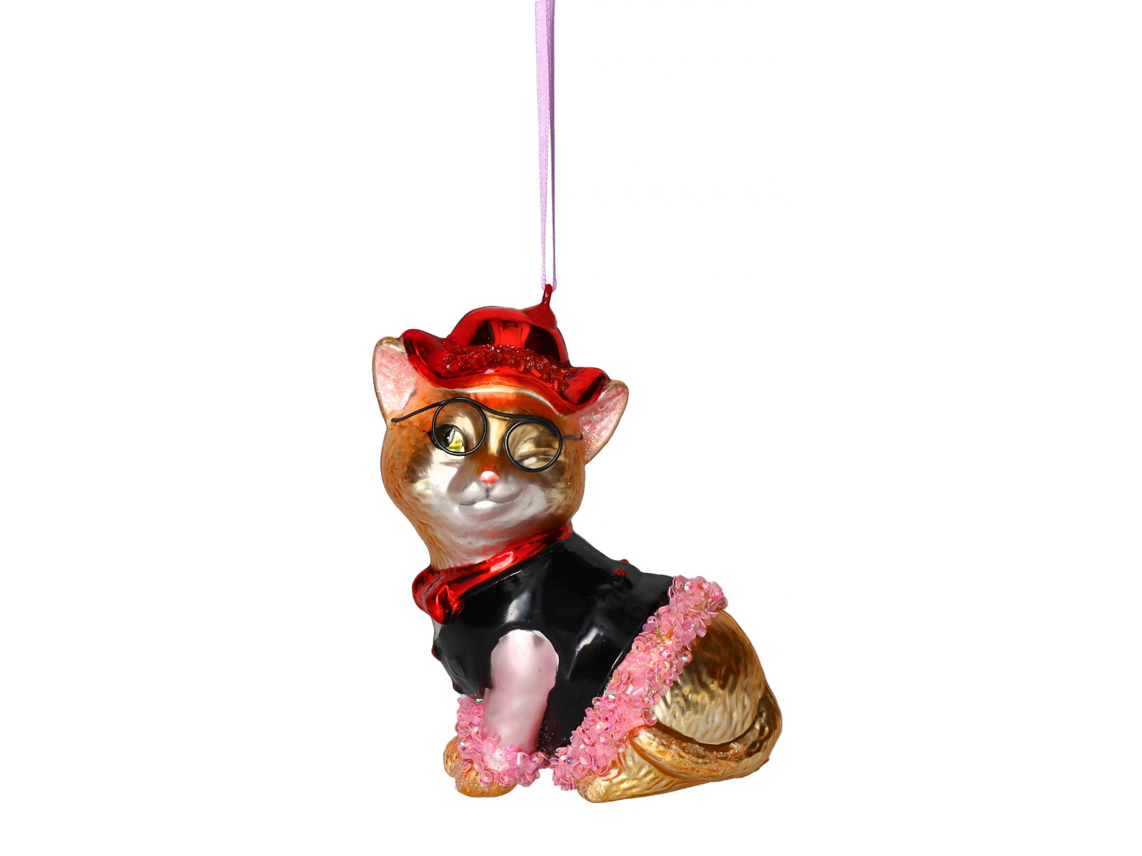 Giftcompany Hänger Katze mit Brille 12cm (1 Stück) - Produktbild 1
