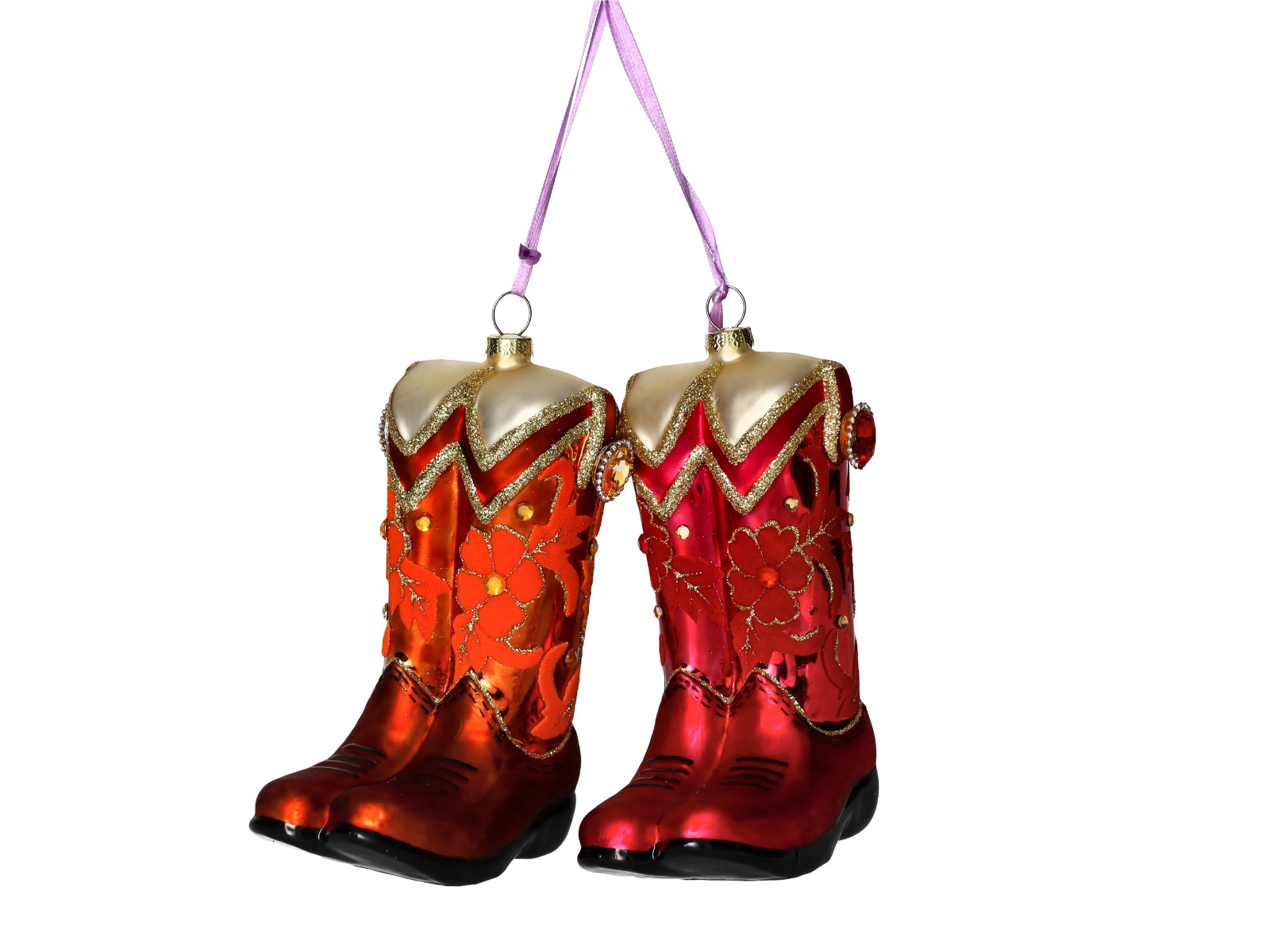 Giftcompany Hänger Boots orange/rot 17cm (1 Stück) - Produktbild 1