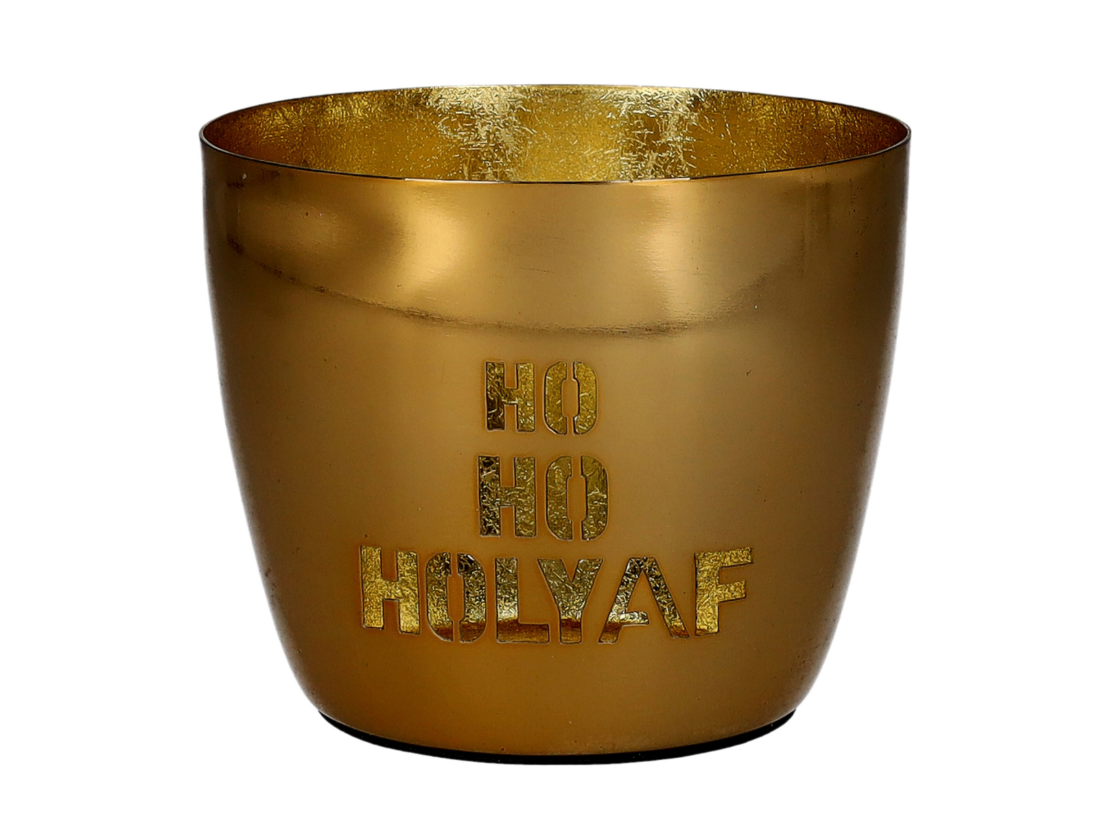 Giftcompany Madras Windlicht M Ho ho holyaf gold 8,5cm - Produktbild 1