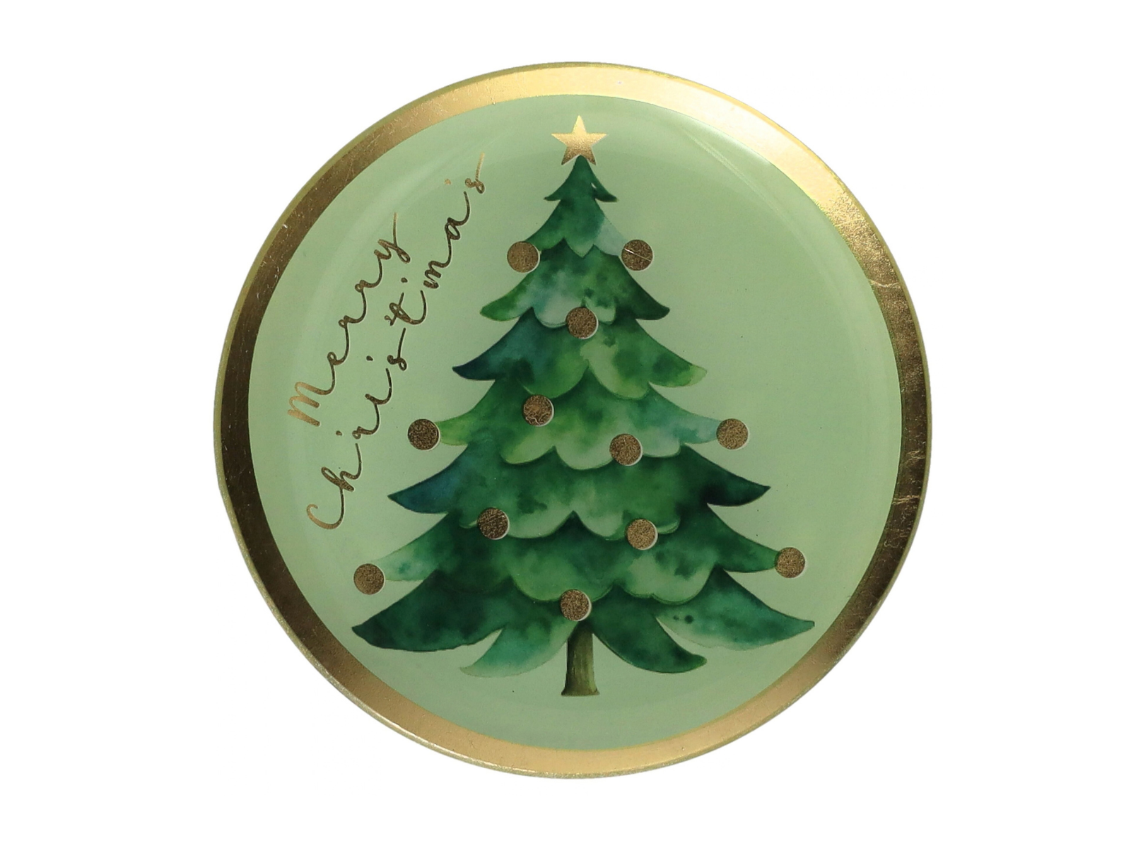 Giftcompany Love Plates Glasteller M Merry Christmas/Weihnachtsbaum 13cm - Produktbild 1