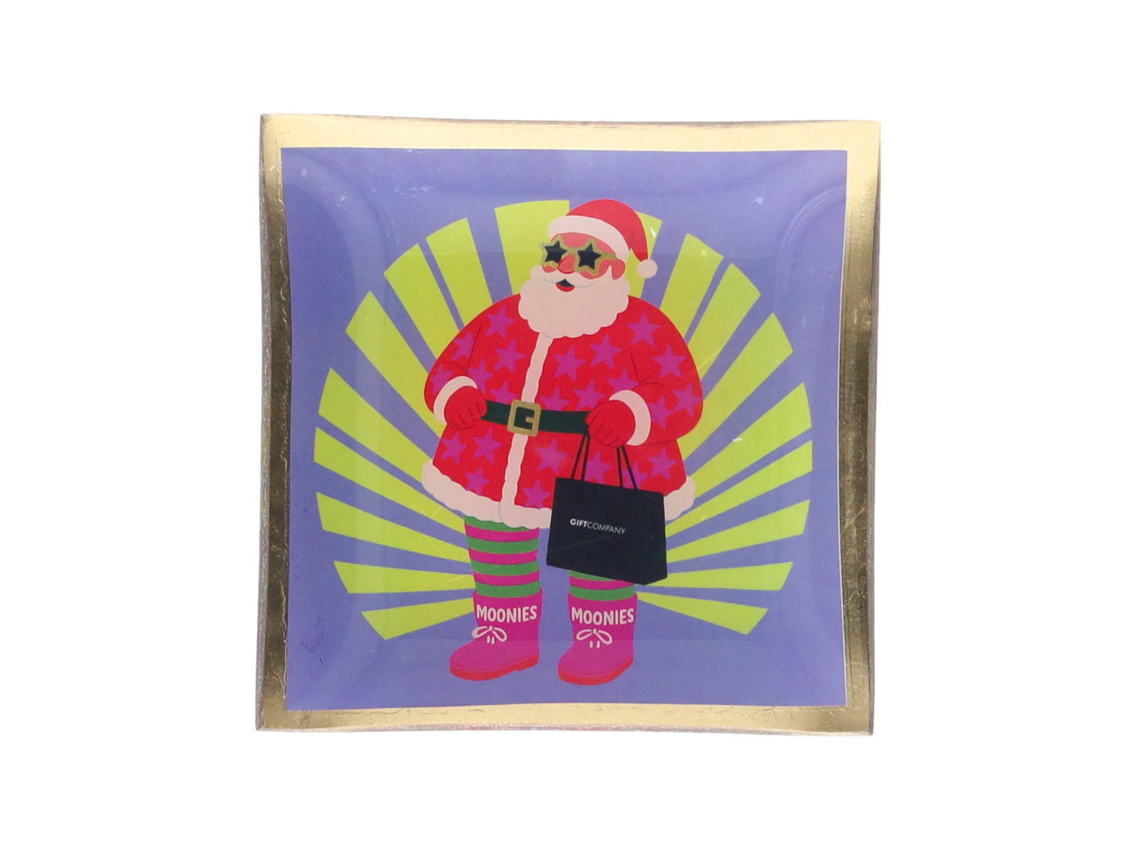 Giftcompany Love Plates Glasteller S Weihnachtsmann rot 10x10cm - Produktbild 1