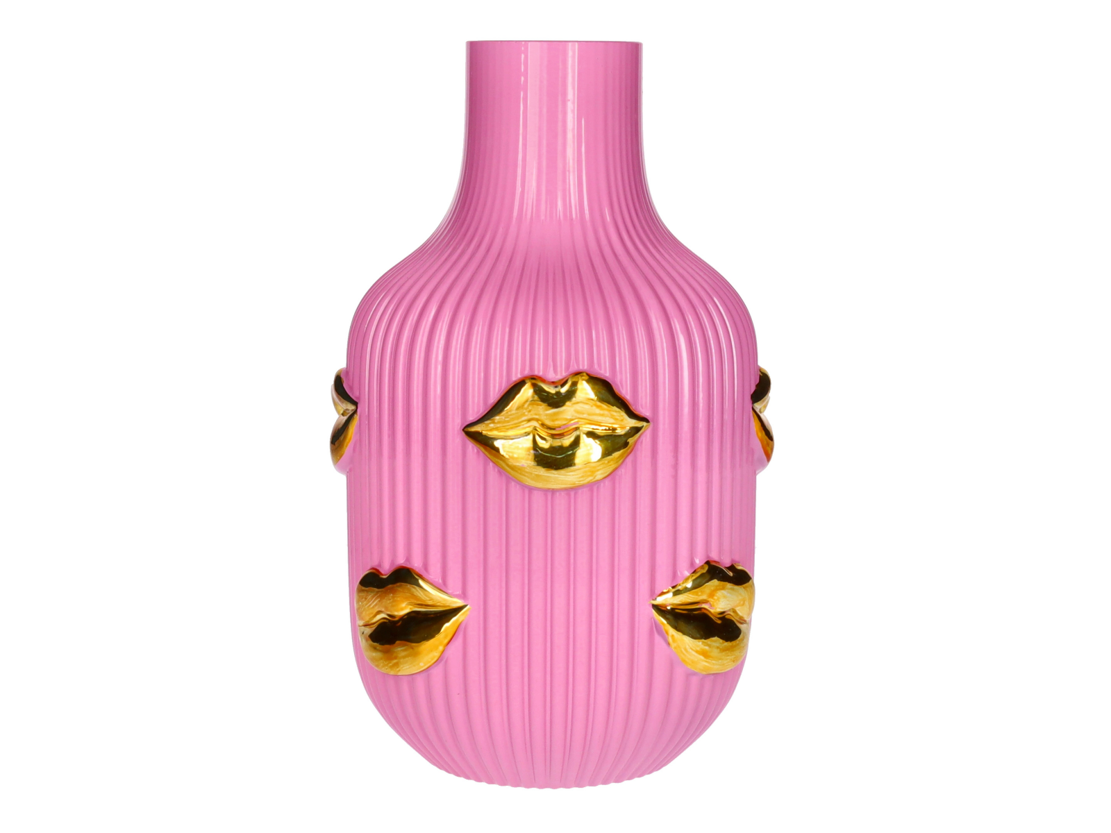 Giftcompany L'amour Vase Lippen Gold rosa 25cm