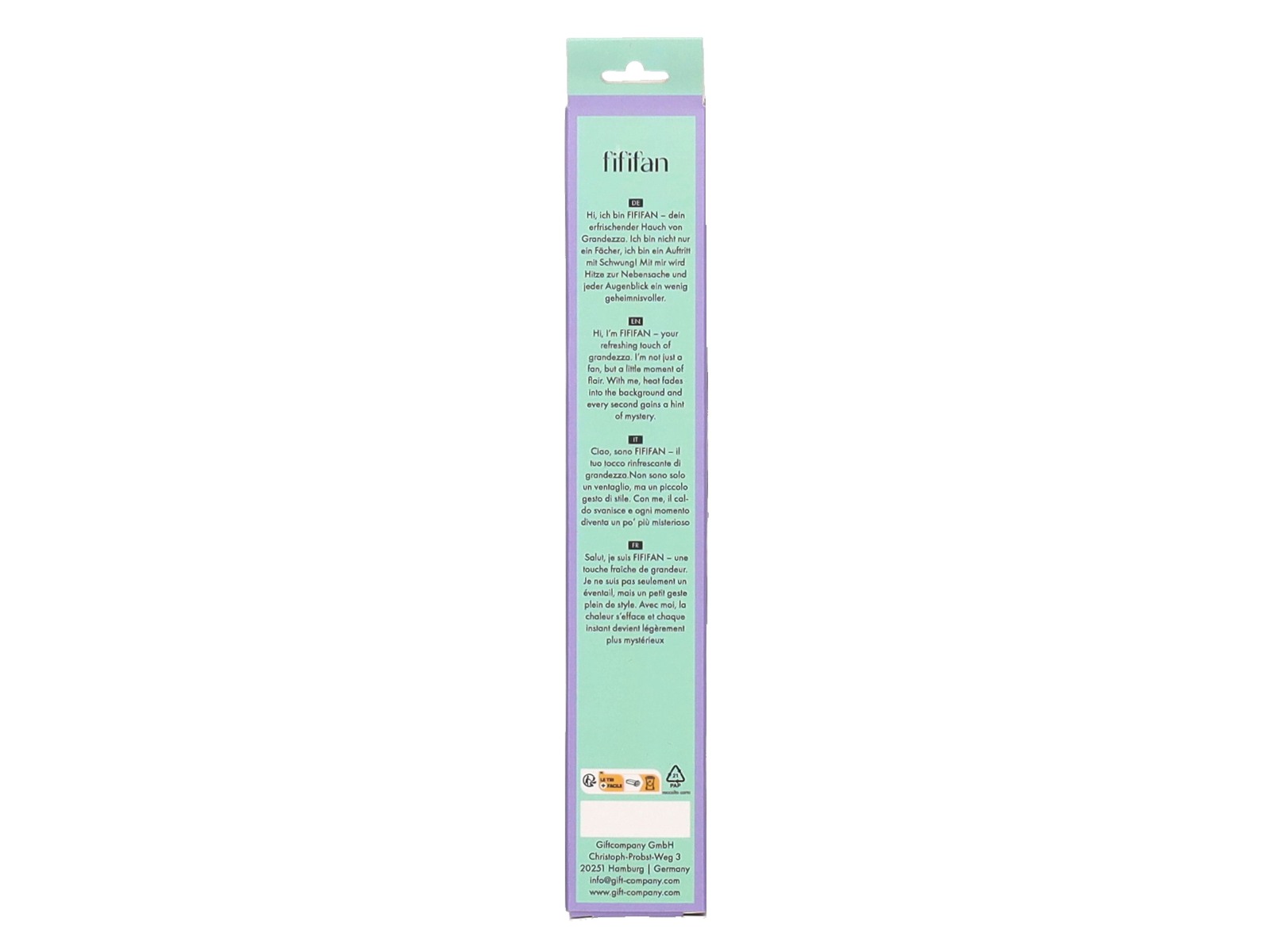 Giftcompany Fififan Fächer Business B*tch gelb/rosa 23cm - Produktbild 2