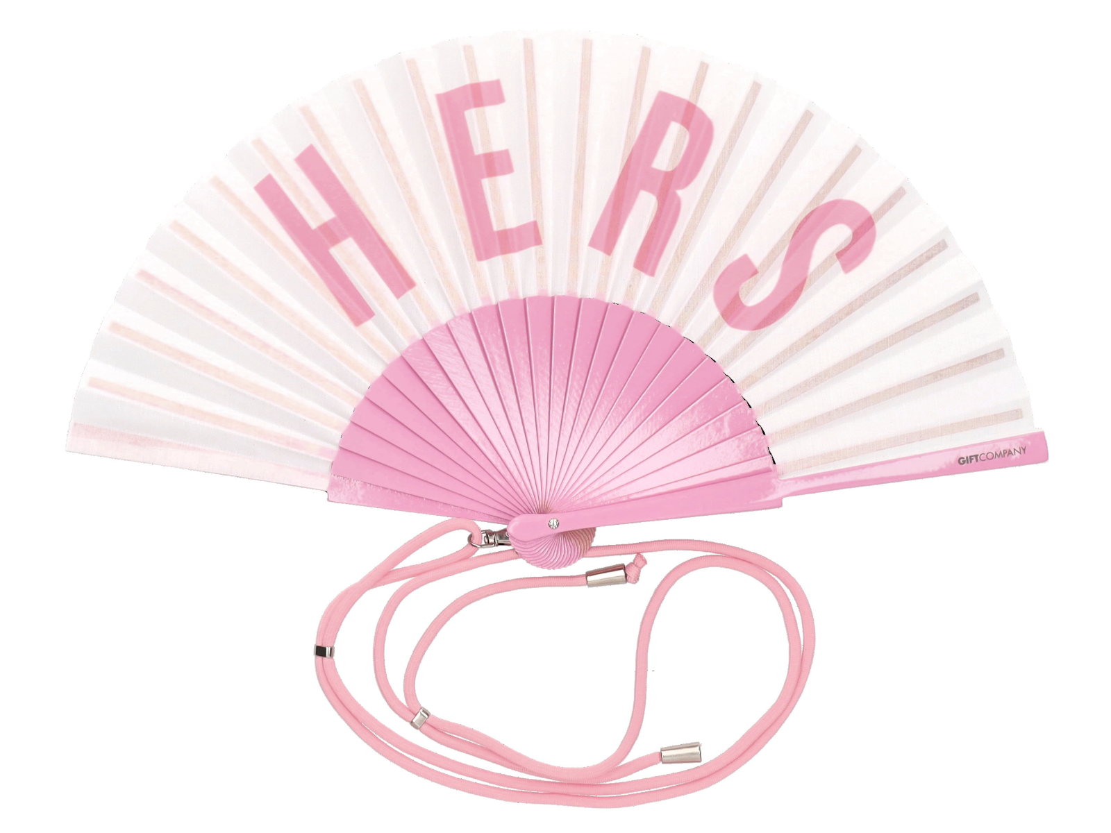 Giftcompany Fififan Fächer Hers weiß/rosa 23cm