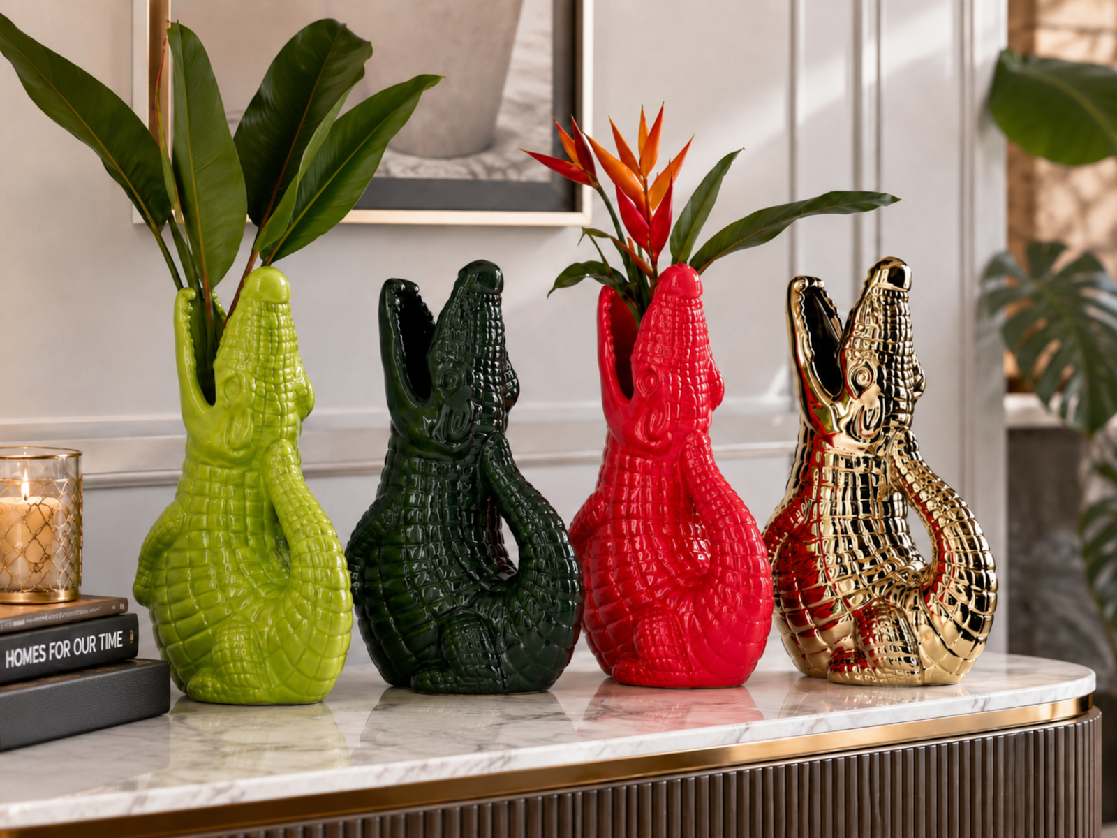 Giftcompany Croco Vase hellgrün 25cm - Produktbild 2