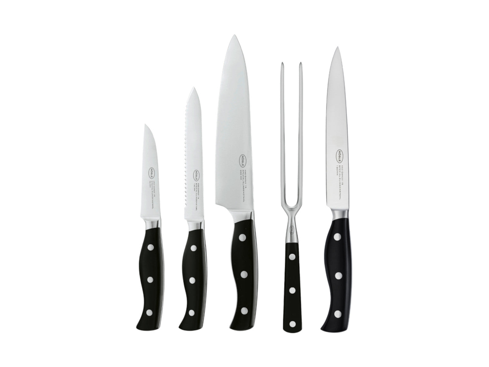 Rösle Messer-Set PURA inkl. Tranchiergabel 5tlg