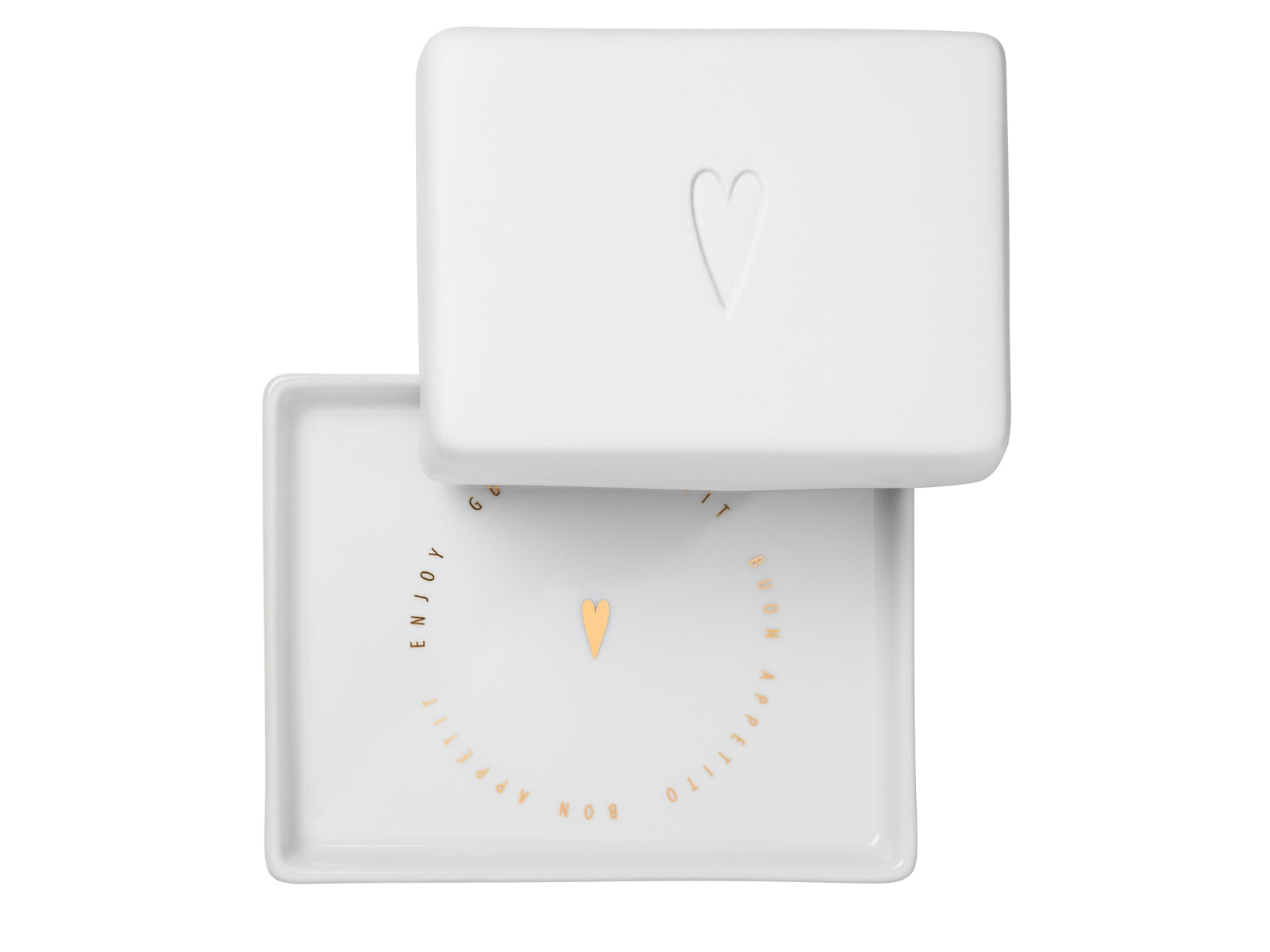 räder Butterdose Herz weiß 14,5cm
