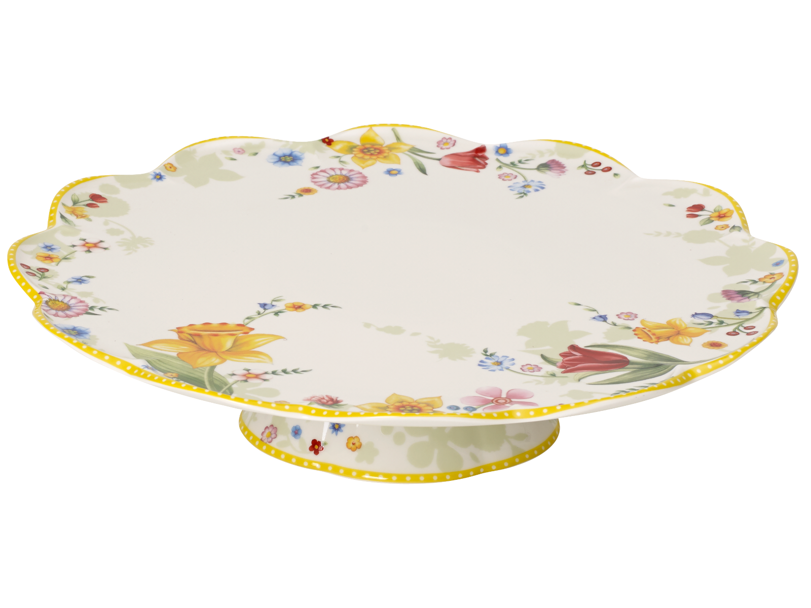 Villeroy & Boch Spring Awakening Tortenplatte auf Fuß 33 cm