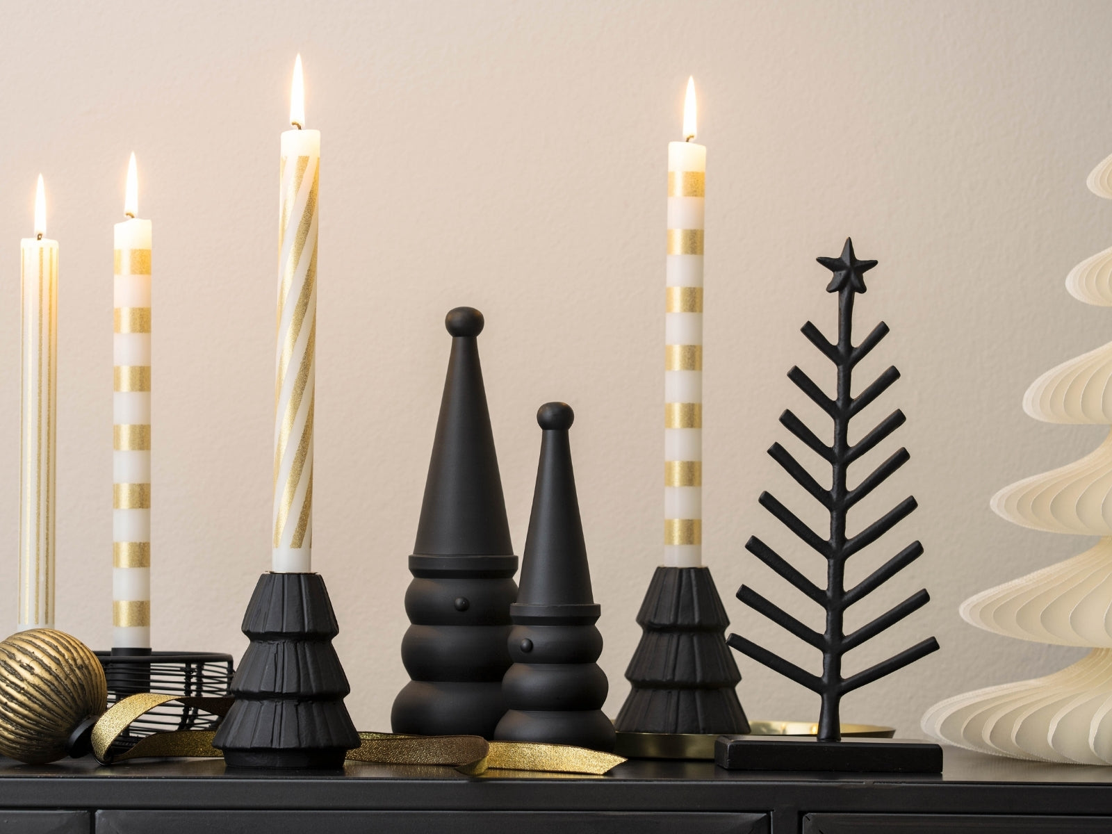 Villeroy & Boch Christmas Chic Stabkerze weiß/gold Set 4tlg - Produktbild 4