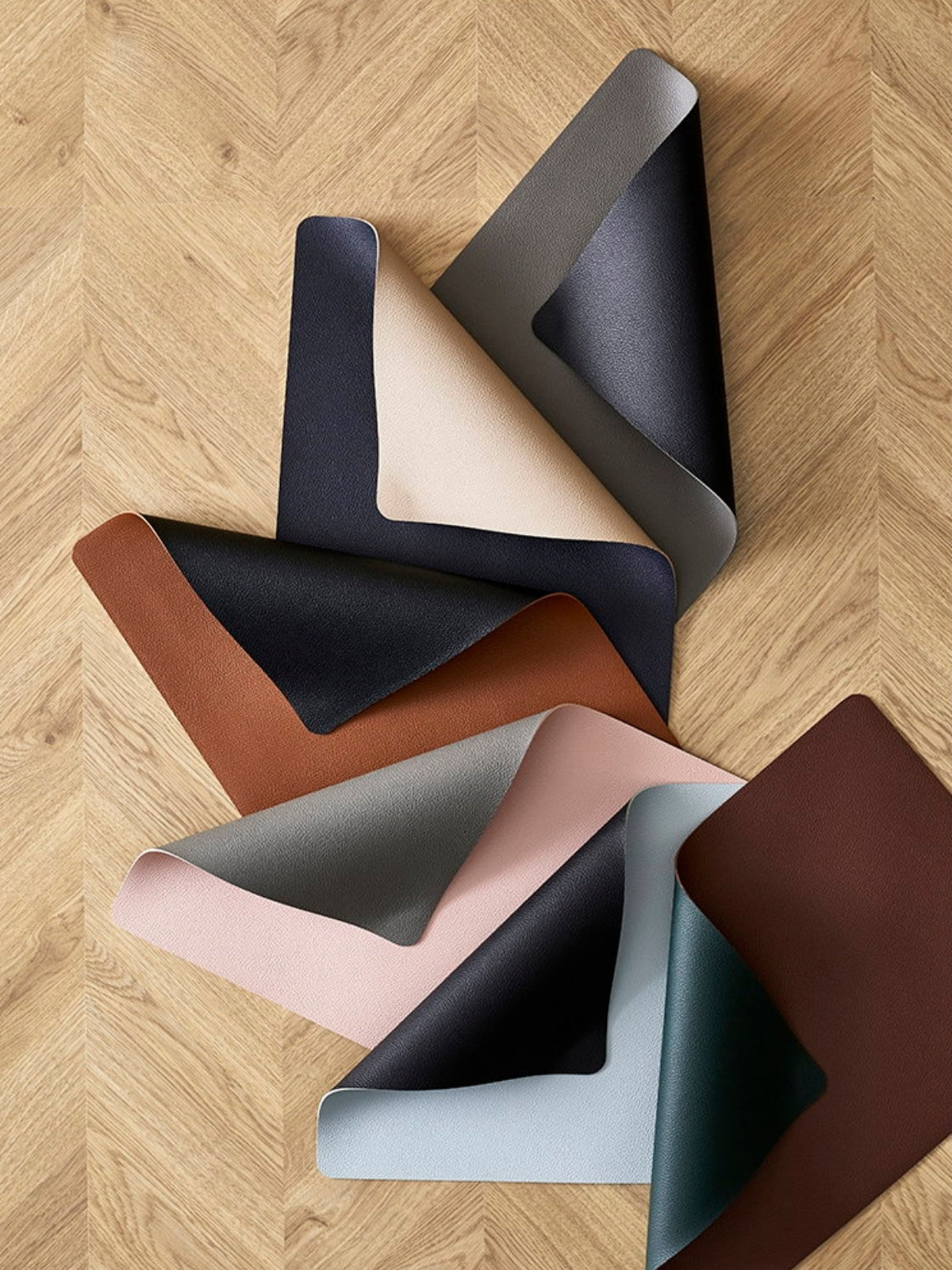 Bitz Tischset schwarz/hellblau 46x33cm 4er Set - Produktbild 5