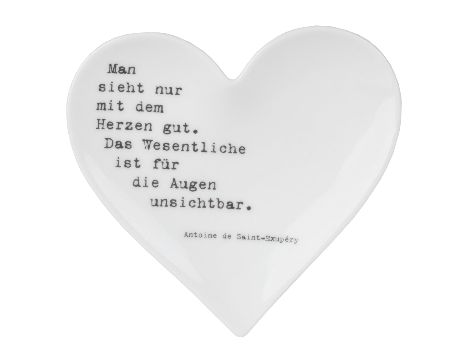 räder Herzteller Man sieht nur mit dem Herzen gut weiß 10x9,3cm
