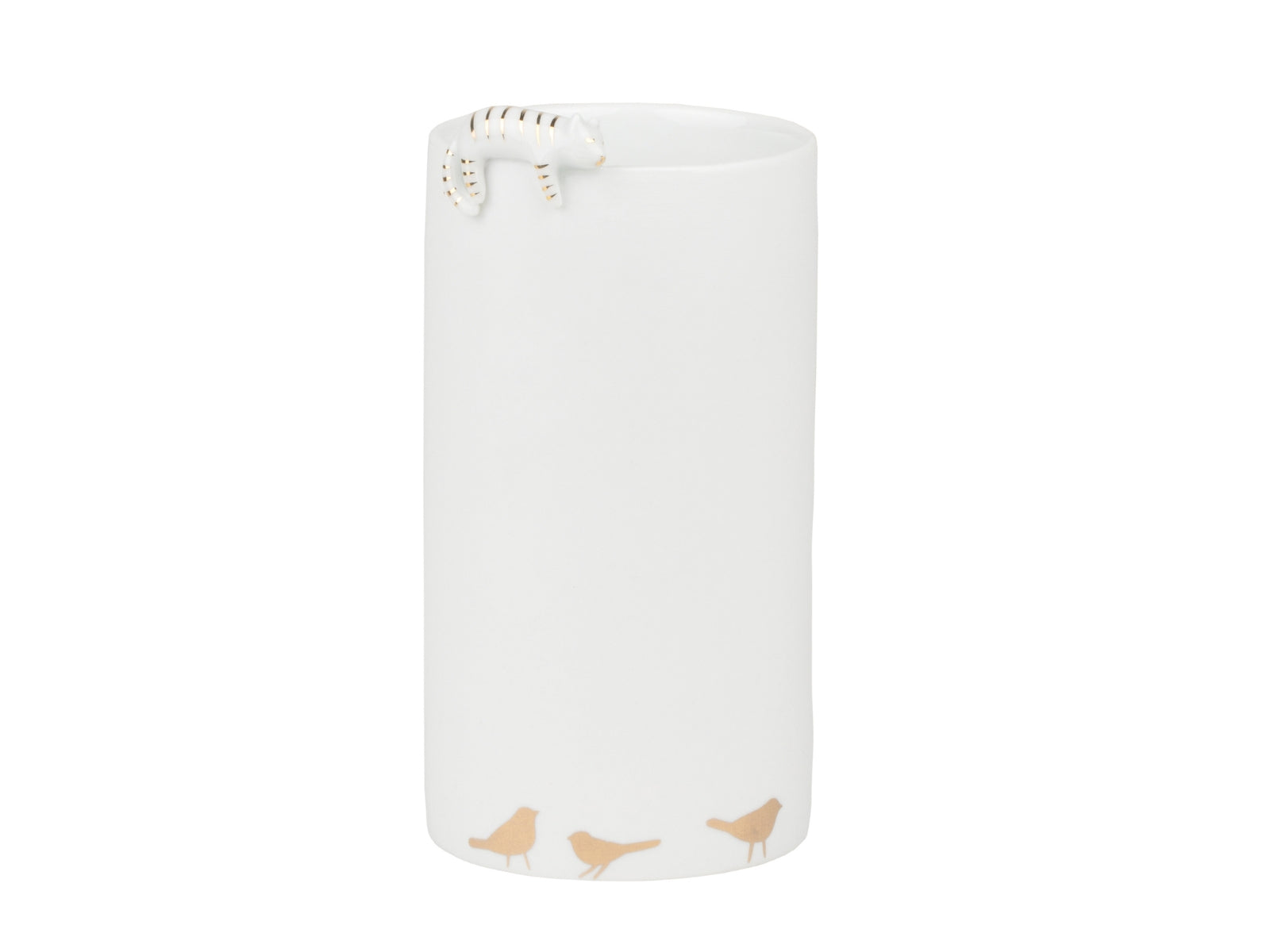 räder Porzellangeschichten Vase Katze weiß 13cm