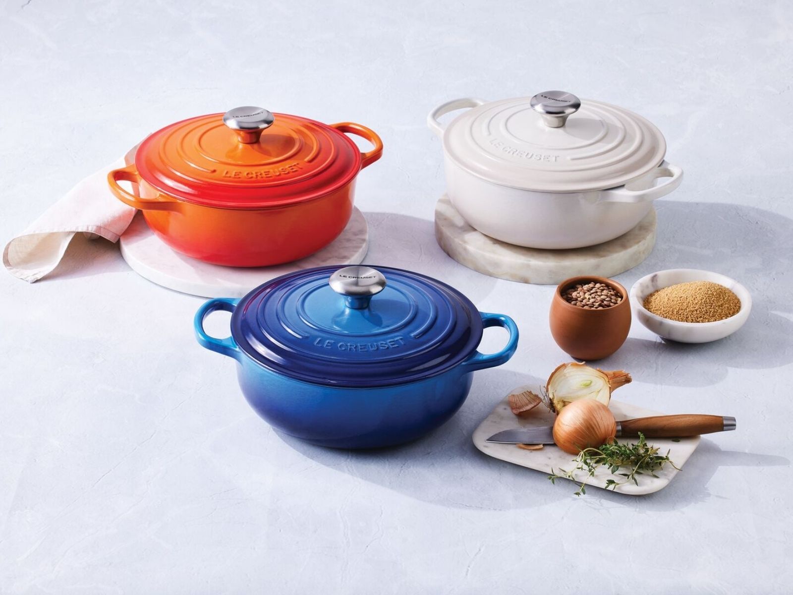 Le Creuset Sauteuse Signature rund sea salt 24cm - Produktbild 6